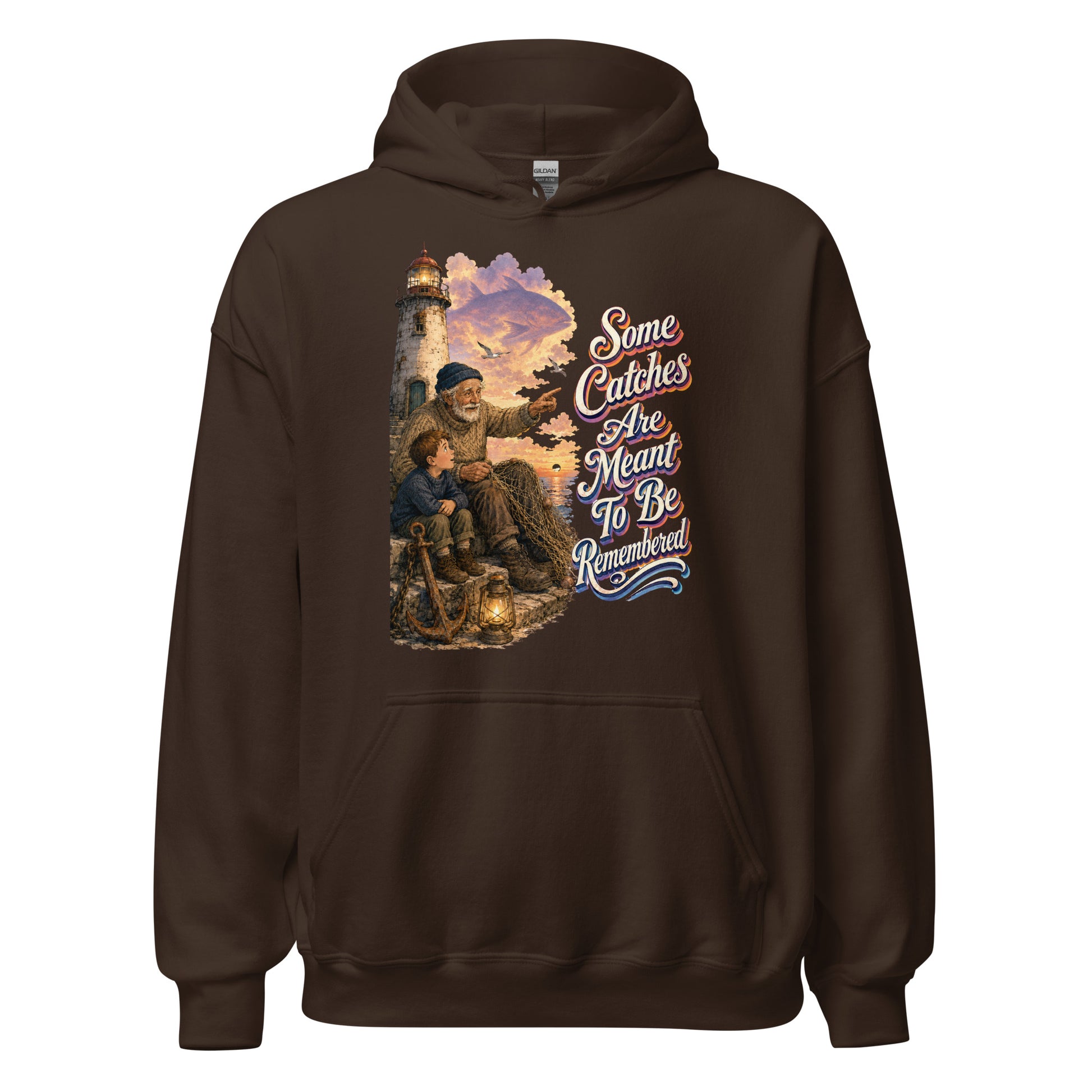 Fishing Lovers | Unisex Heavy Blend Hoodie — Some Catches Are Meant To Be Remembered by printfluence