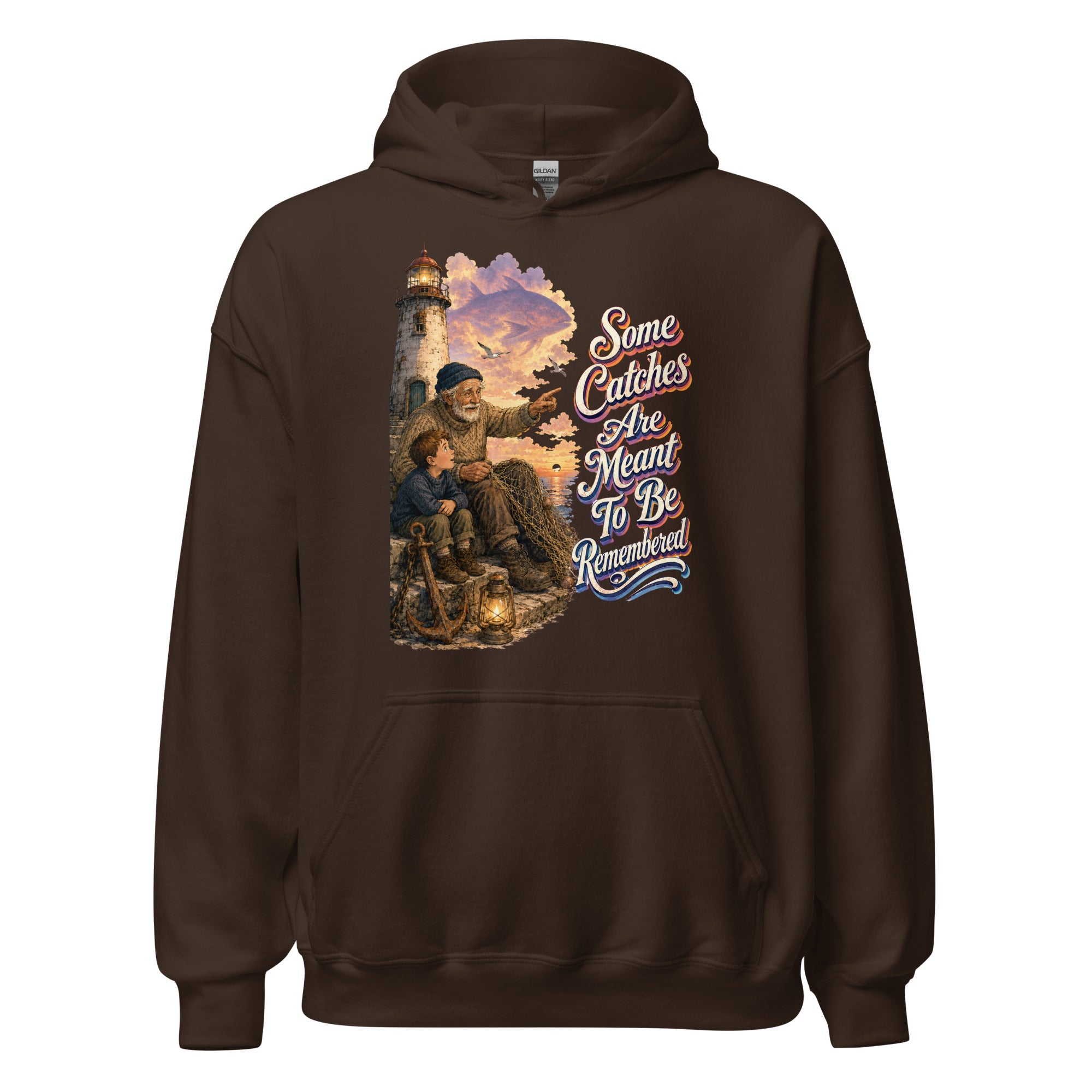 Fishing Lovers | Unisex Heavy Blend Hoodie — Some Catches Are Meant To Be Remembered by printfluence