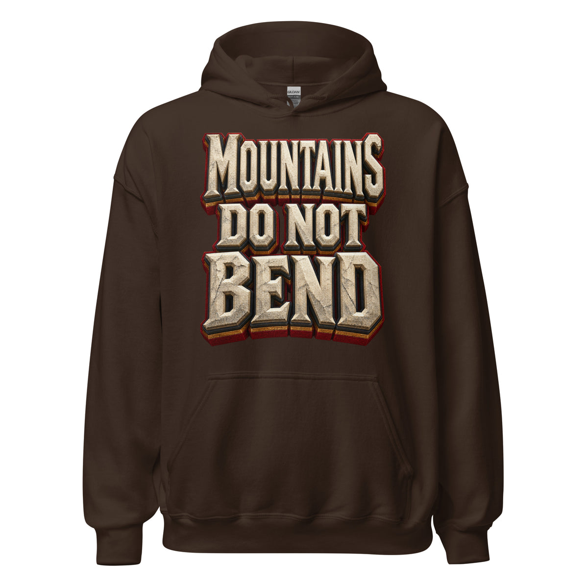 Inspirational Quotes Lovers | Unisex Heavy Blend Hoodie — MOUNTAINS DO NOT BEND by printfluence