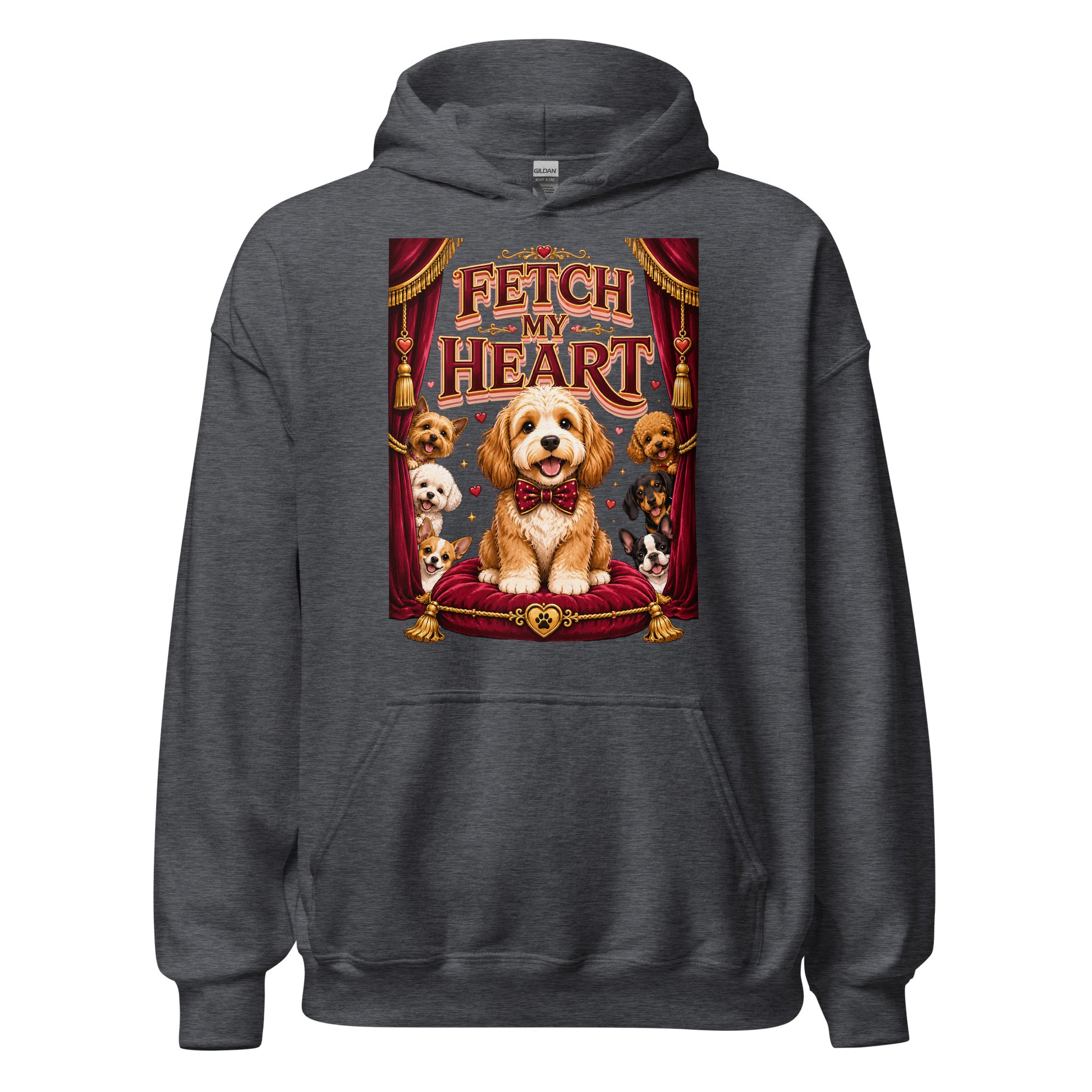 Elite Fetch My Heart - Premium Luxury Dog Lovers Vintage Hoodie by printfluence.net