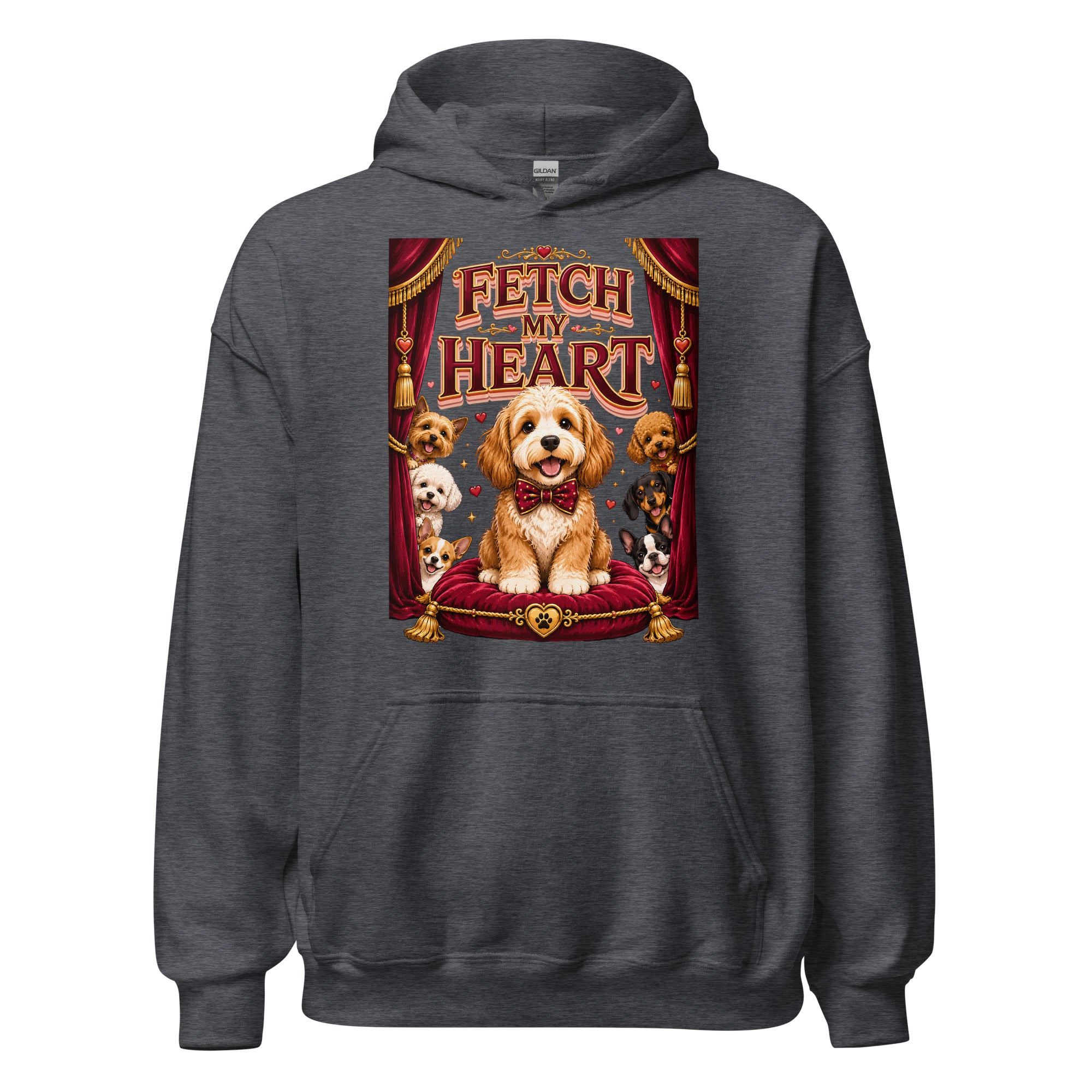 Elite Fetch My Heart - Premium Luxury Dog Lovers Vintage Hoodie by printfluence.net