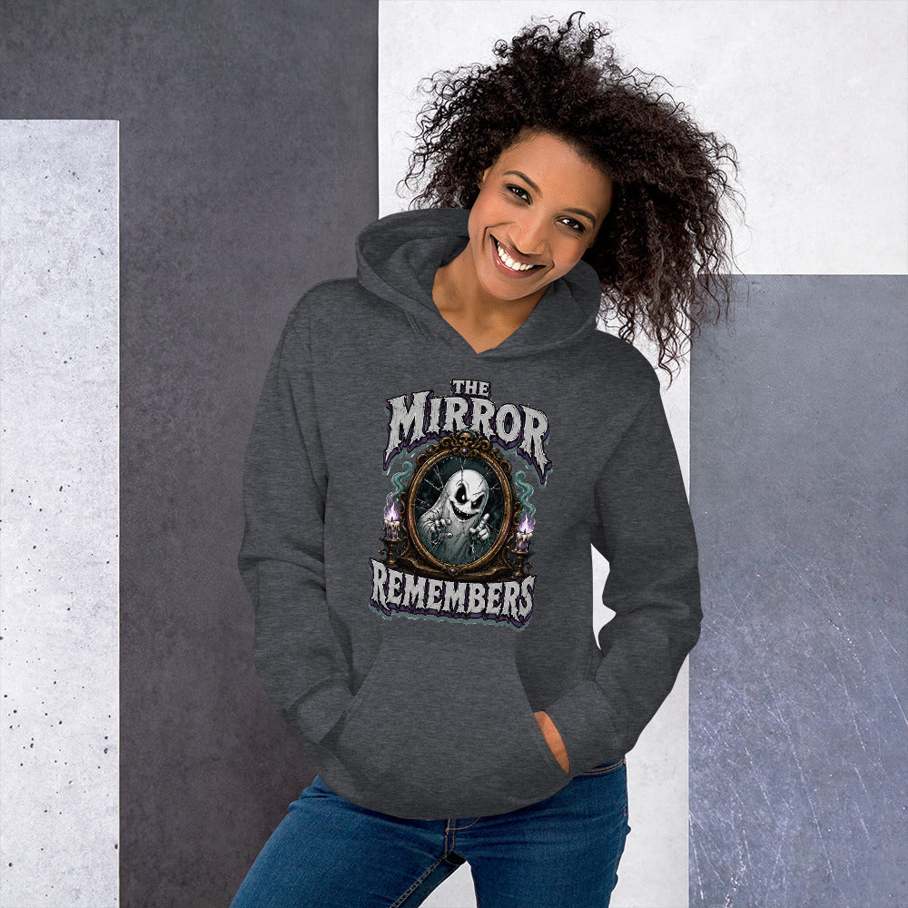 The Mirror Remembers Hoodie - Gothic Horror & Mystery Pullover by printfluence.net