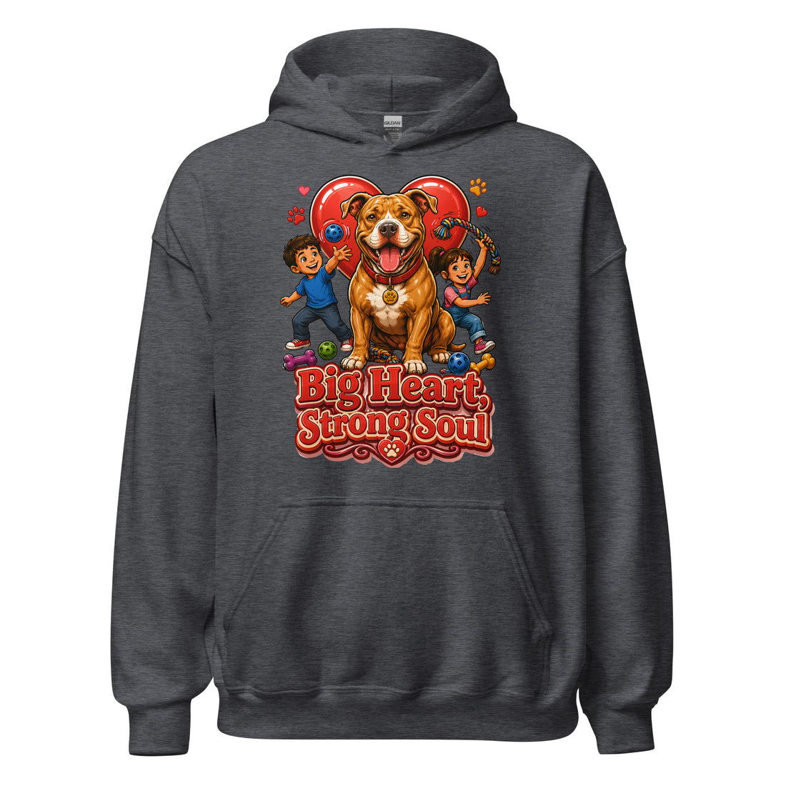 Big Heart Strong Soul Pitbull Lovers Unisex Hoodie by printfluence.net