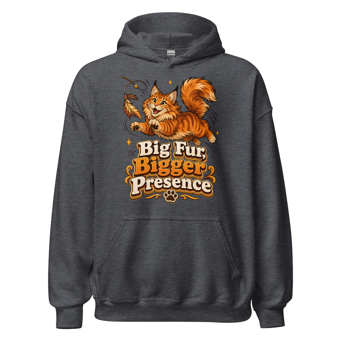Big Fur Bigger Presence Cat Lovers Unisex Hoodie by printfluence.net