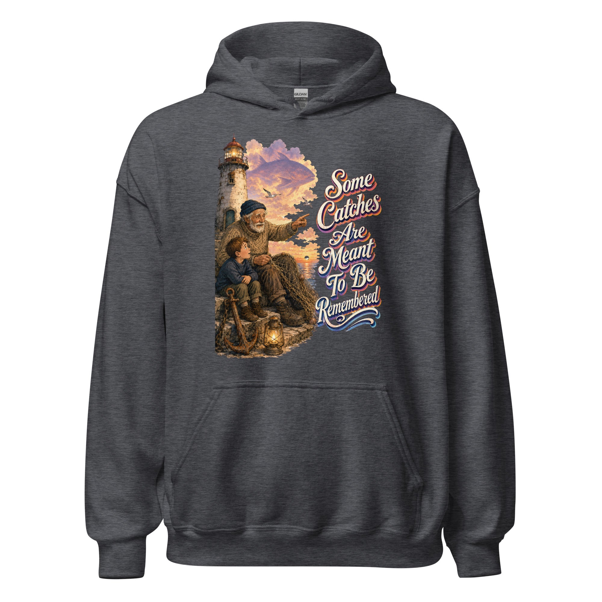 Fishing Lovers | Unisex Heavy Blend Hoodie — Some Catches Are Meant To Be Remembered by printfluence