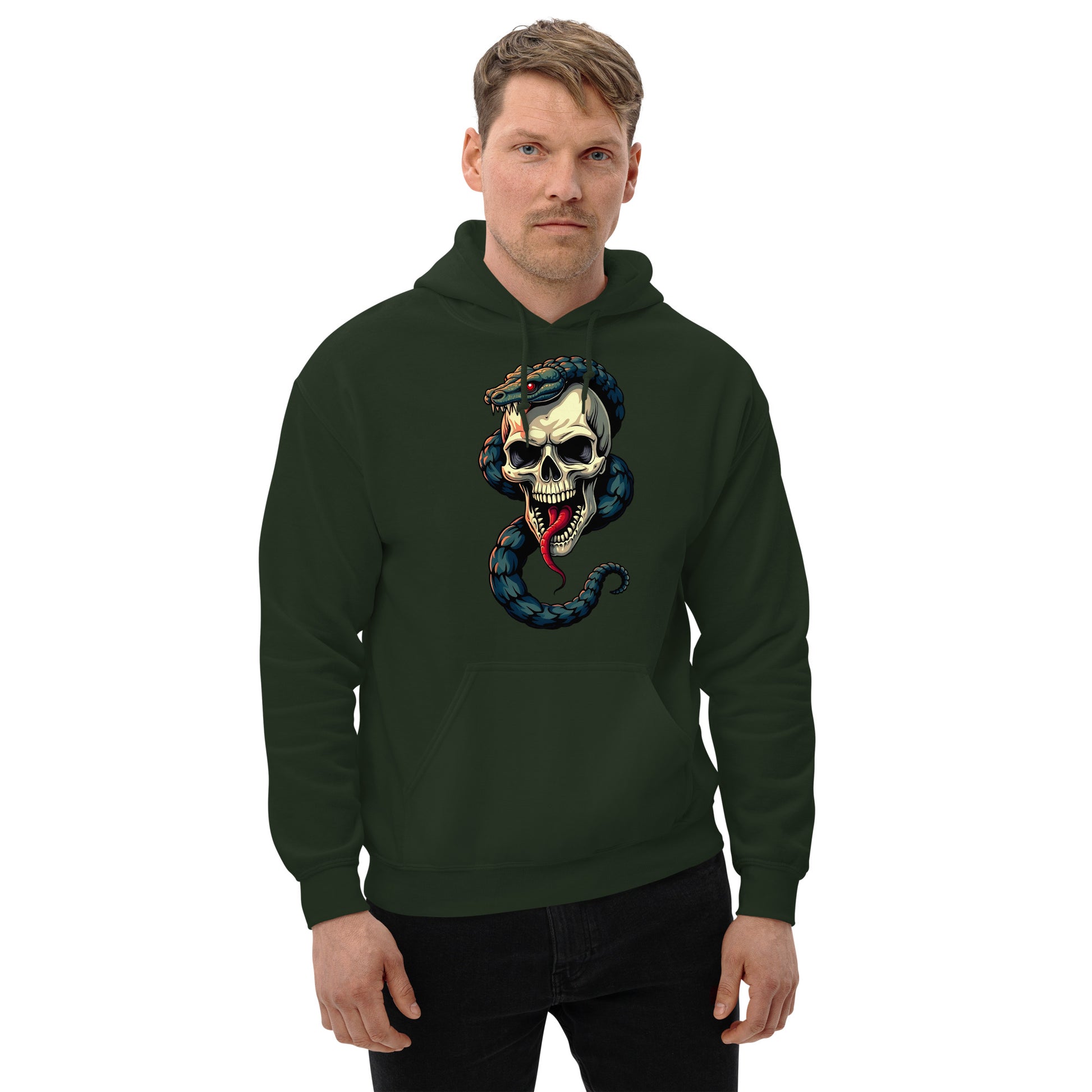 Unisex Hoodie - Elite Serpent Skull Hoodie – Power for Elite Achievers by printfluence.net
