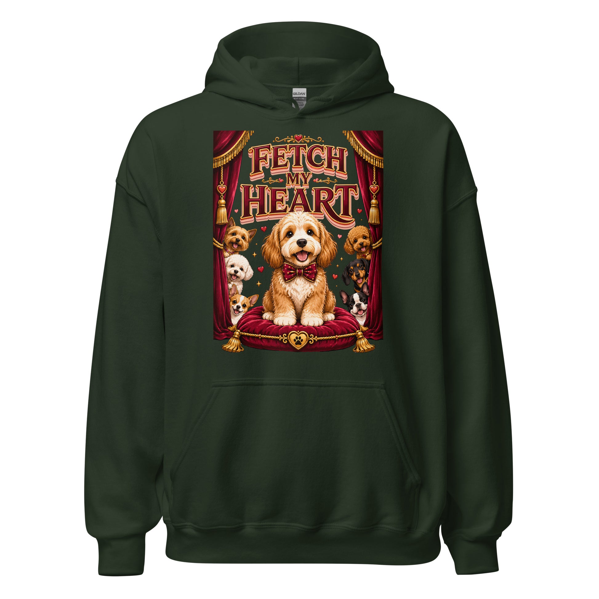 Elite Fetch My Heart - Premium Luxury Dog Lovers Vintage Hoodie by printfluence.net