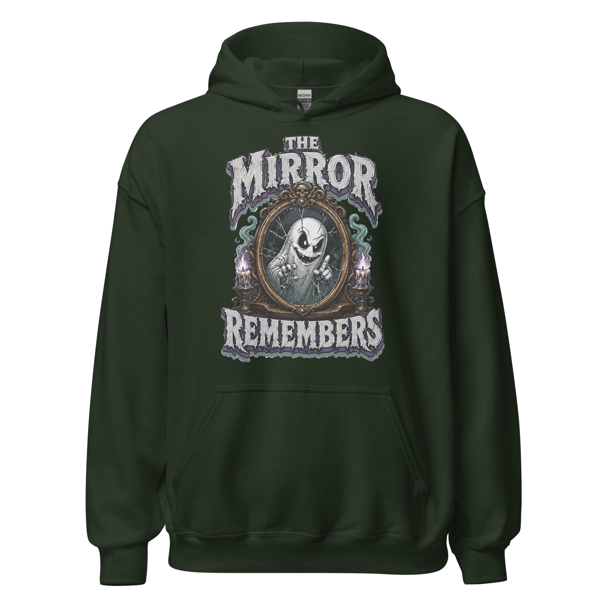 The Mirror Remembers Hoodie - Gothic Horror & Mystery Pullover by printfluence.net