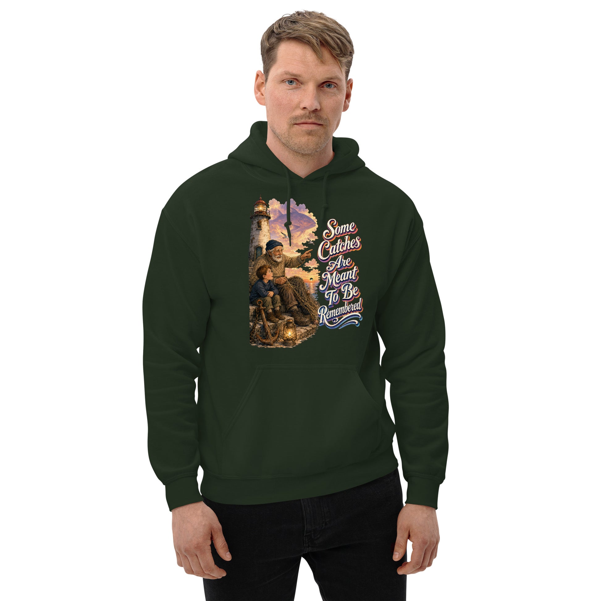 Fishing Lovers | Unisex Heavy Blend Hoodie — Some Catches Are Meant To Be Remembered by printfluence
