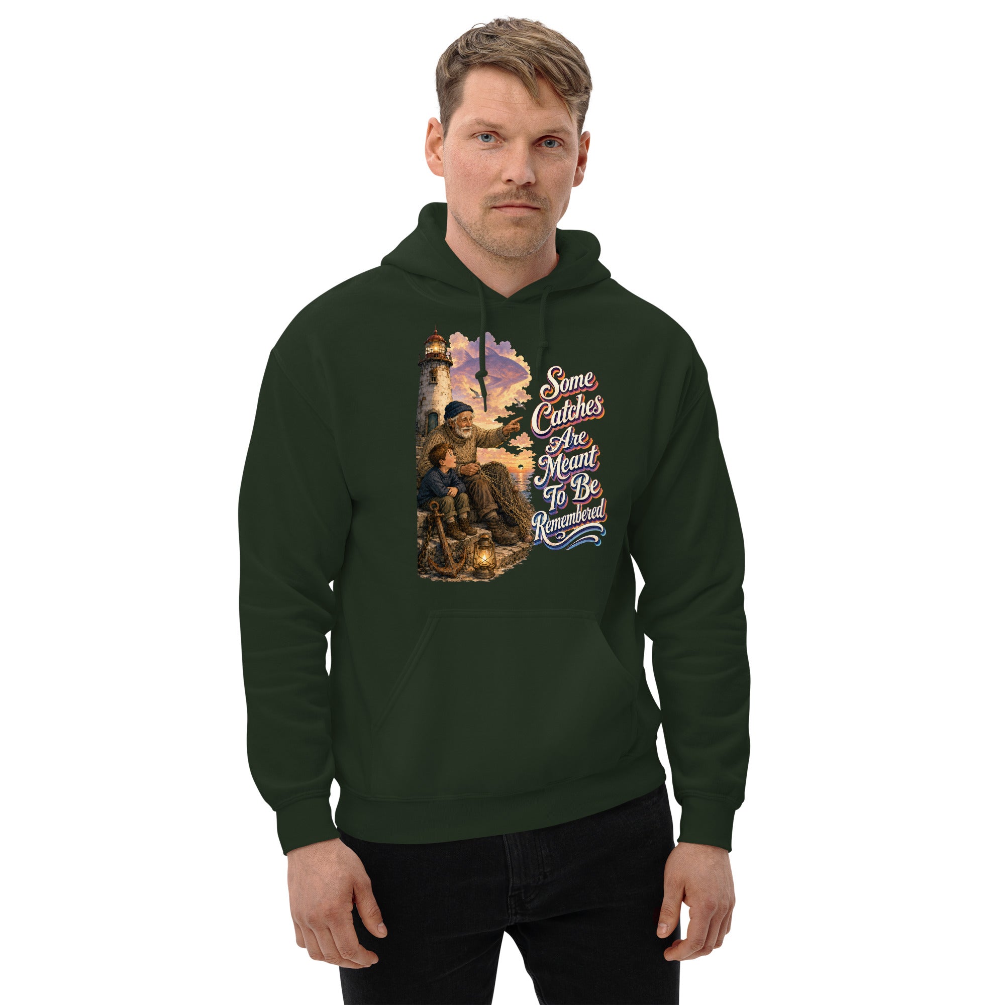 Fishing Lovers | Unisex Heavy Blend Hoodie — Some Catches Are Meant To Be Remembered by printfluence