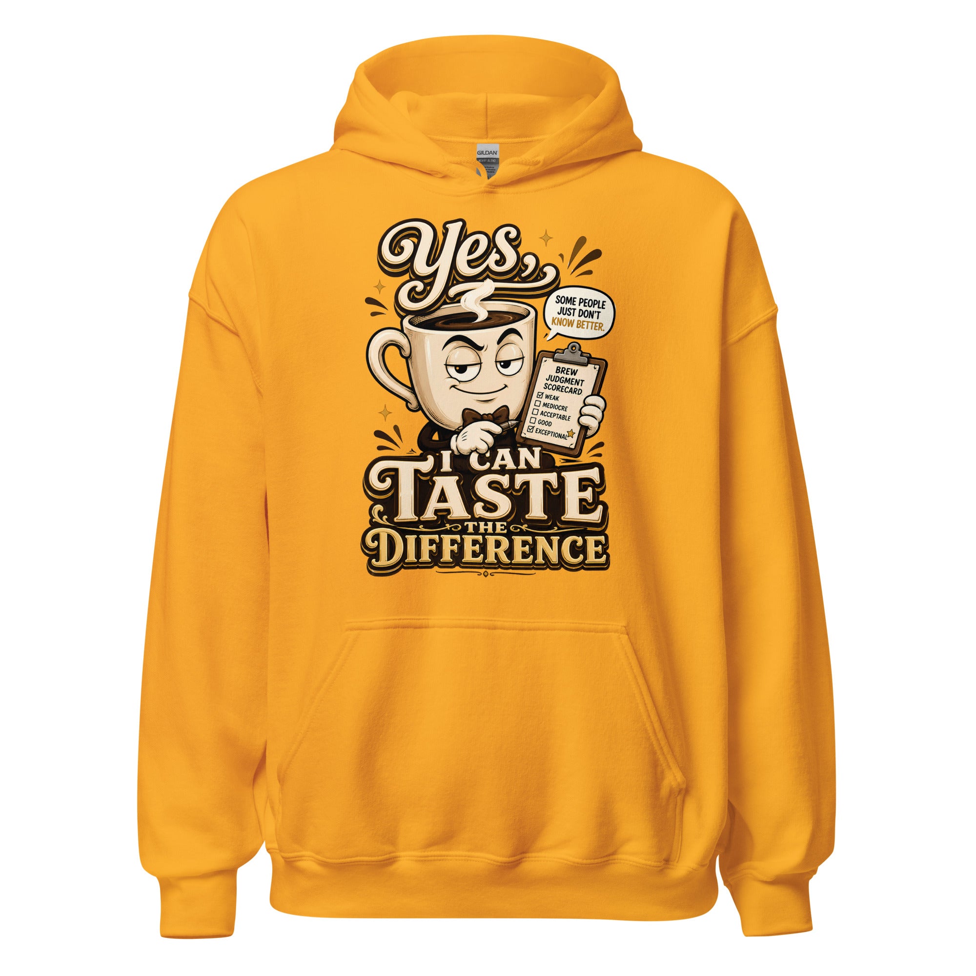 Coffee Lovers Unisex Classic Hoodie - Yes, I Can Taste The Difference! by printfluence.net