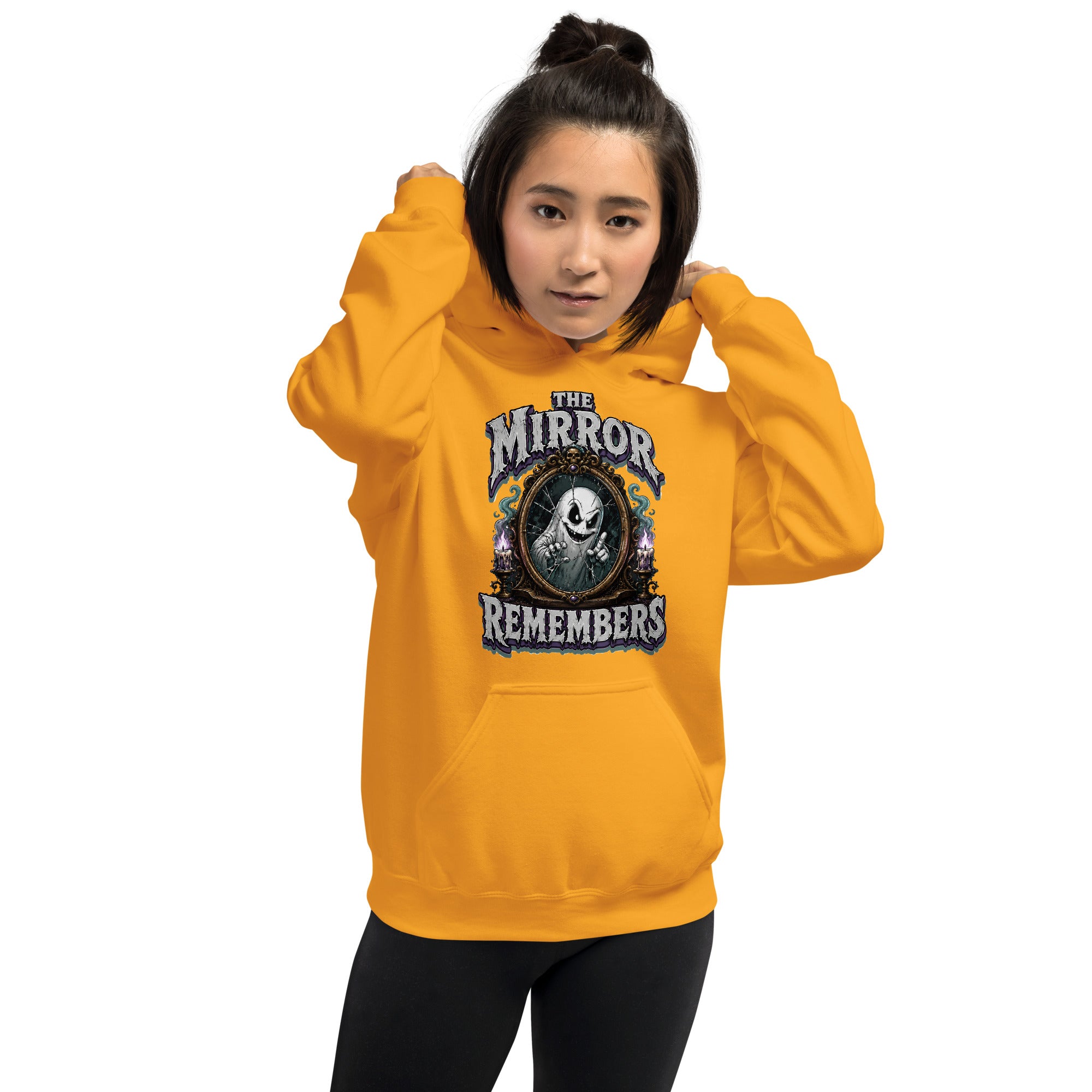 The Mirror Remembers Hoodie - Gothic Horror & Mystery Pullover by printfluence.net