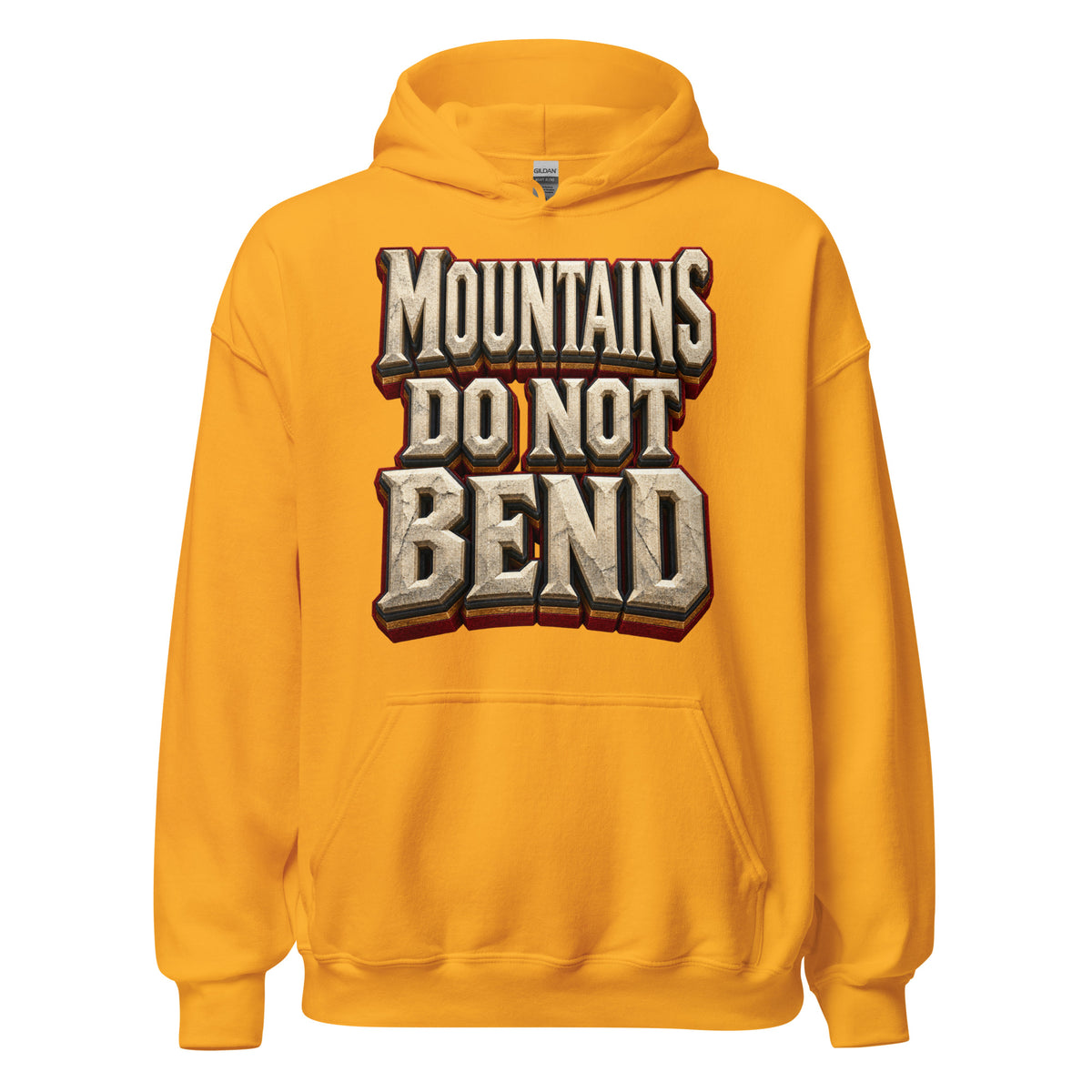 Inspirational Quotes Lovers | Unisex Heavy Blend Hoodie — MOUNTAINS DO NOT BEND by printfluence
