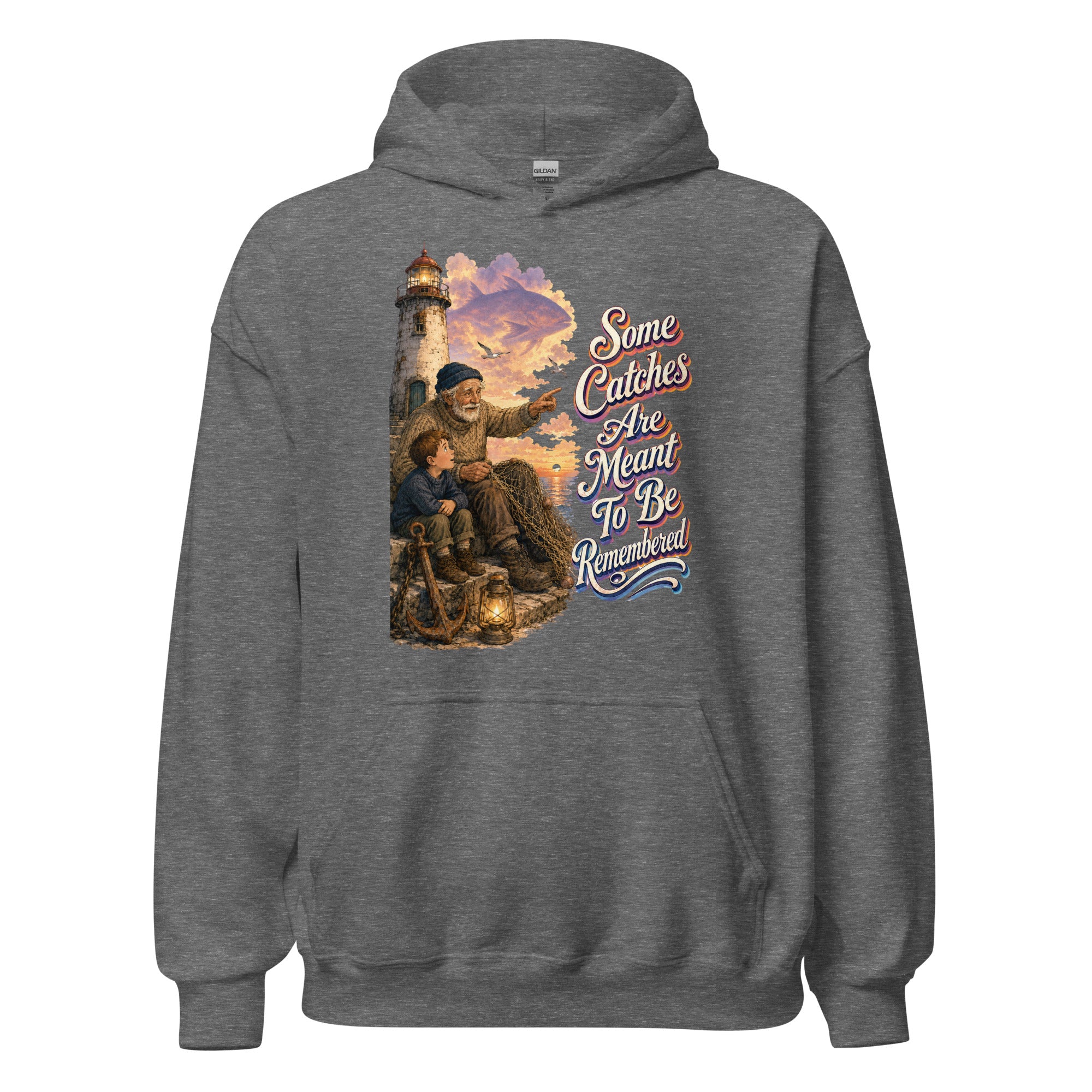 Fishing Lovers | Unisex Heavy Blend Hoodie — Some Catches Are Meant To Be Remembered by printfluence