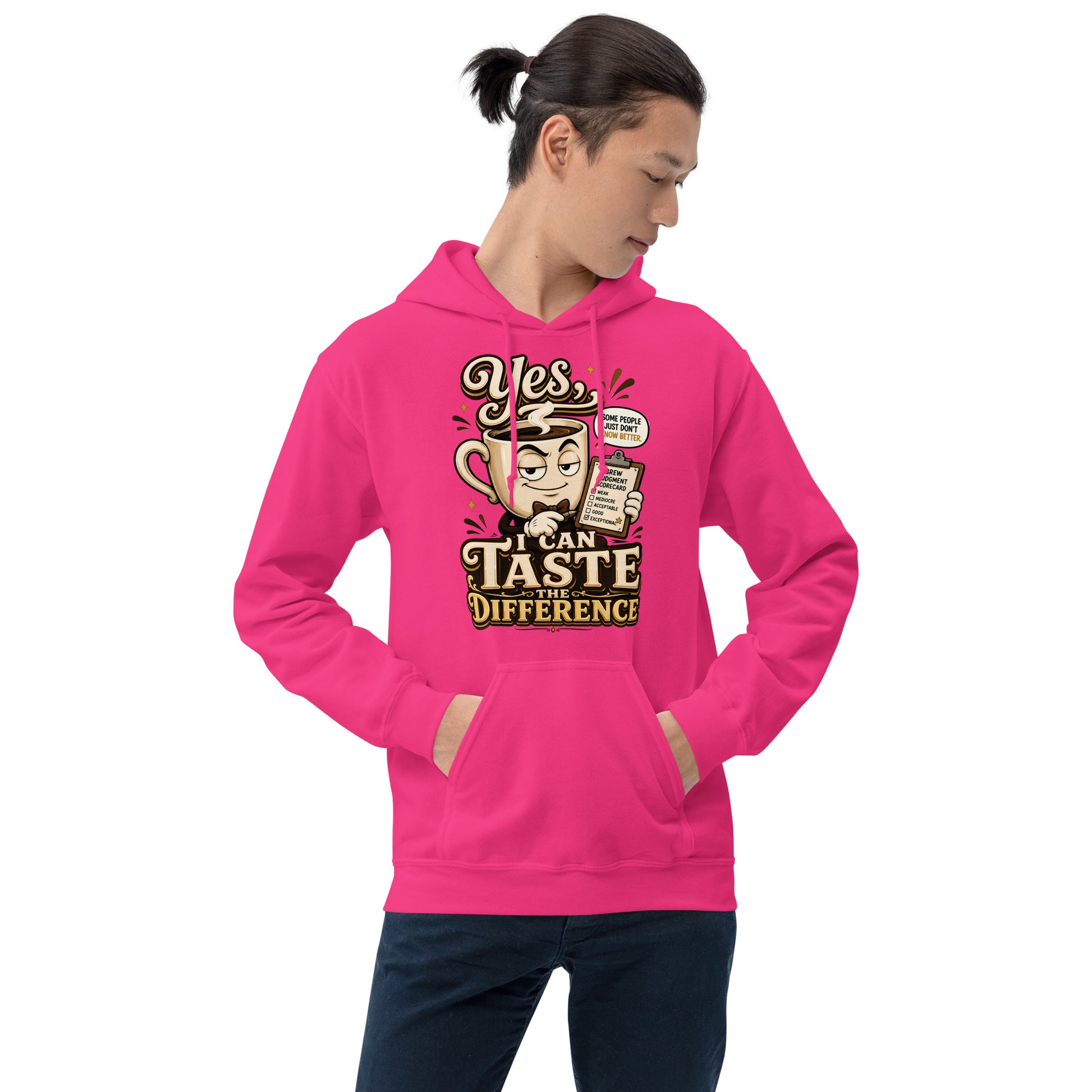 Coffee Lovers Unisex Classic Hoodie - Yes, I Can Taste The Difference! by printfluence.net