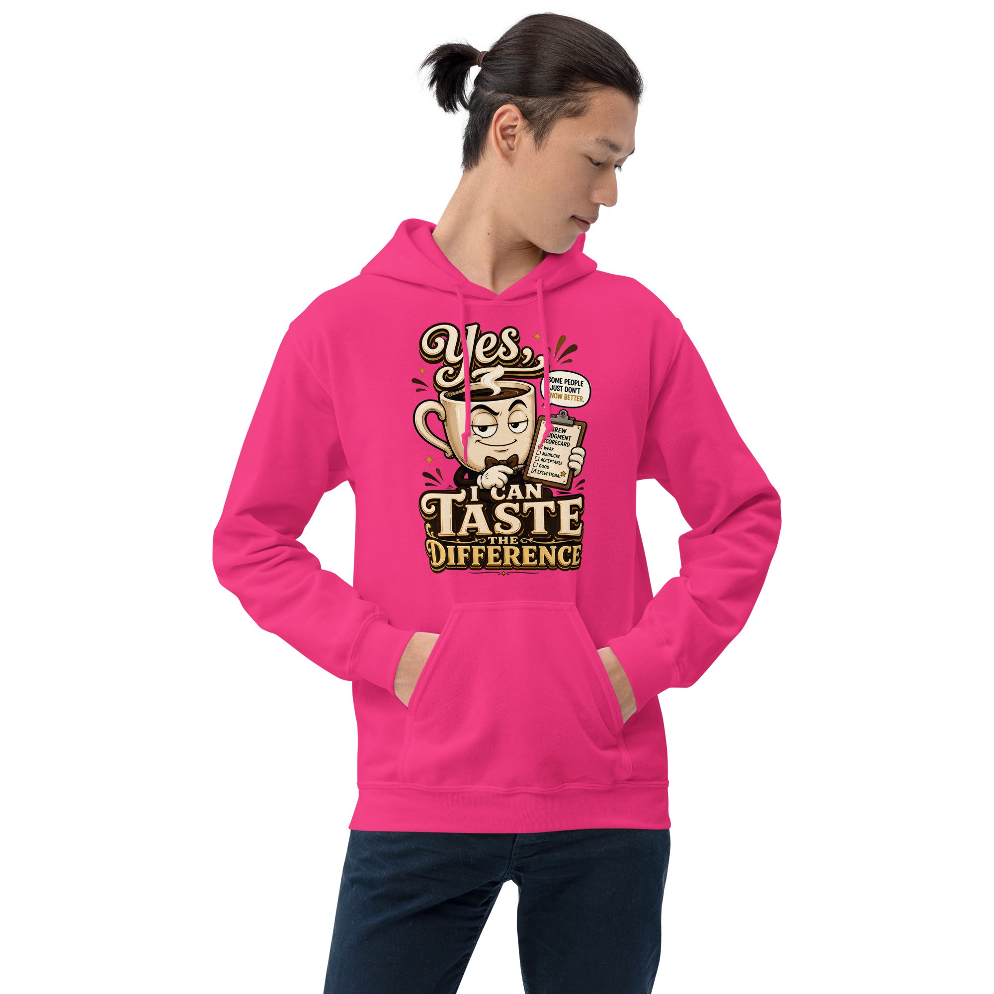Coffee Lovers Unisex Classic Hoodie - Yes, I Can Taste The Difference! by printfluence.net