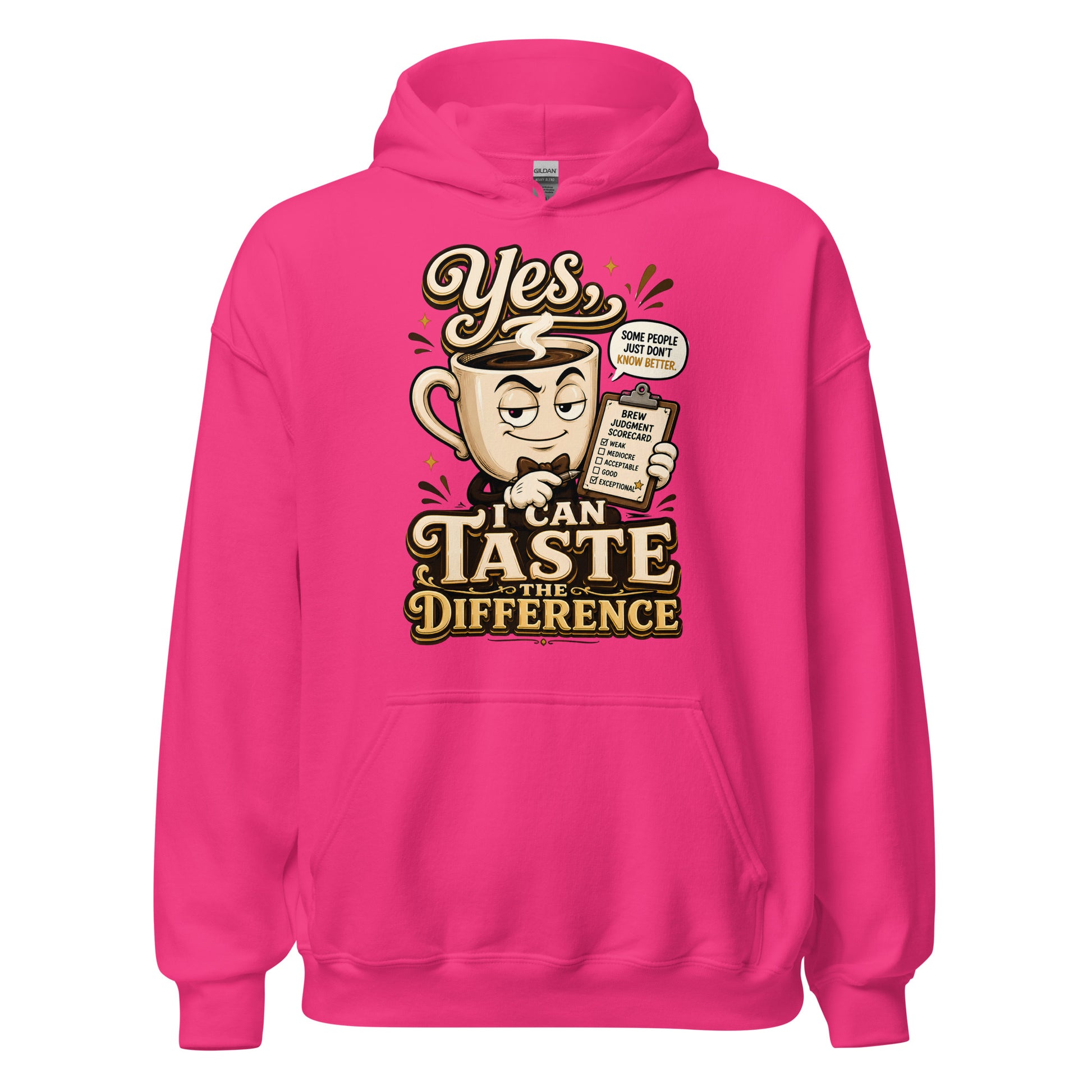Coffee Lovers Unisex Classic Hoodie - Yes, I Can Taste The Difference! by printfluence.net