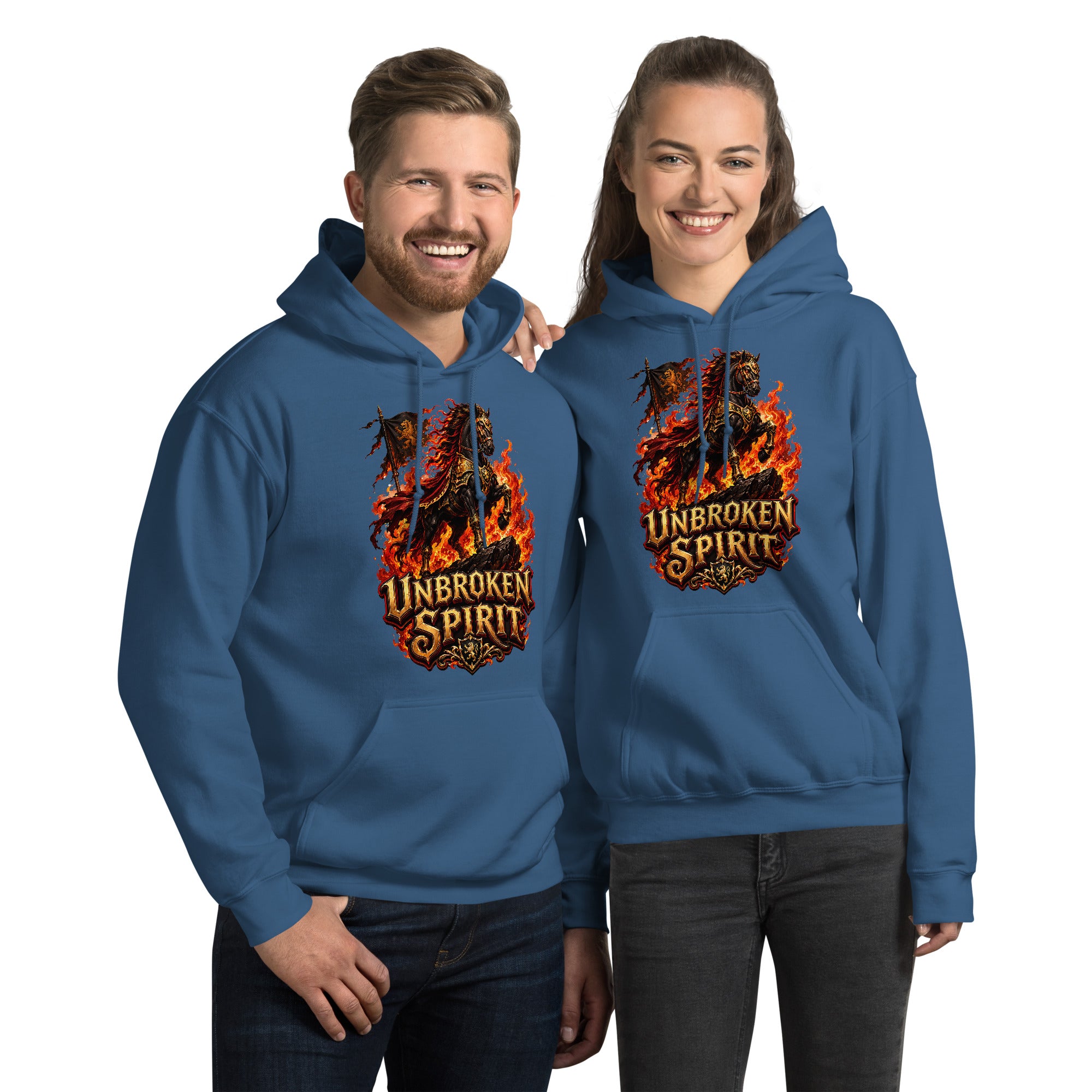Unbroken Spirit Horse Heavyweight Unisex Hoodie – Ultimate Horse Lovers Edition by printfluence.net