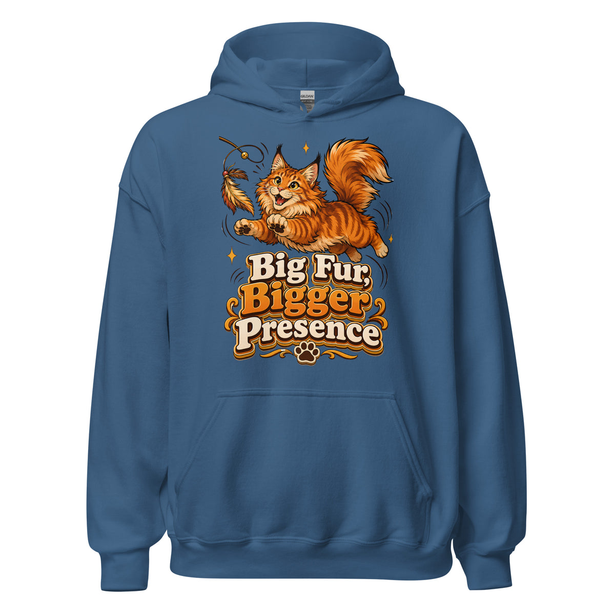 Big Fur Bigger Presence Cat Lovers Unisex Hoodie by printfluence.net