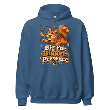 Big Fur Bigger Presence Cat Lovers Unisex Hoodie by printfluence.net