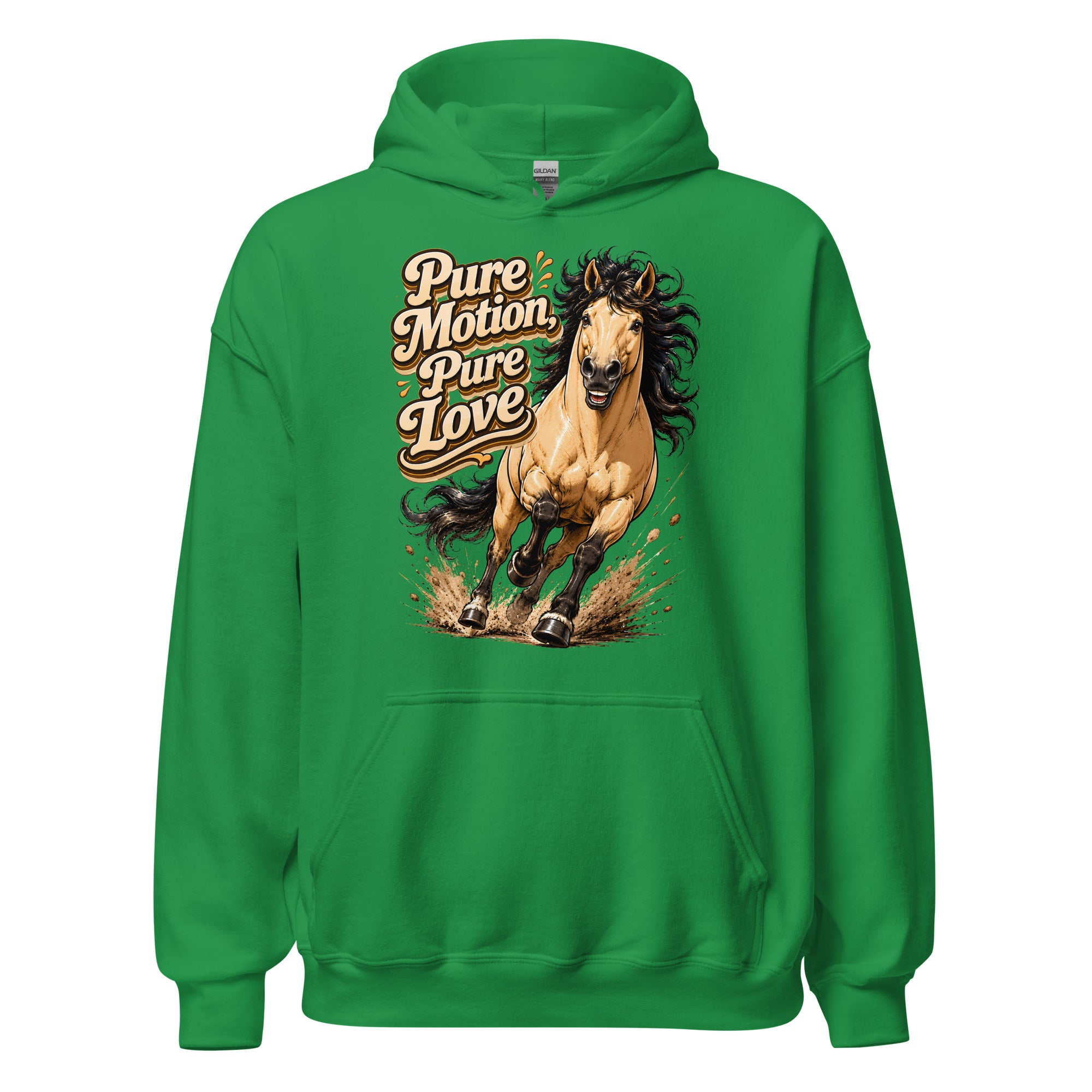 Pure Motion Pure Love Horse Hoodie | Premium Retro Equestrian Gift by printfluence.net