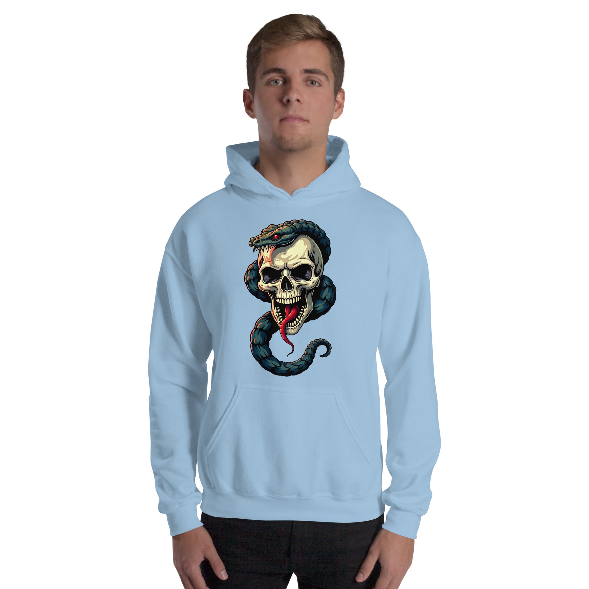 Unisex Hoodie - Elite Serpent Skull Hoodie – Power for Elite Achievers by printfluence.net