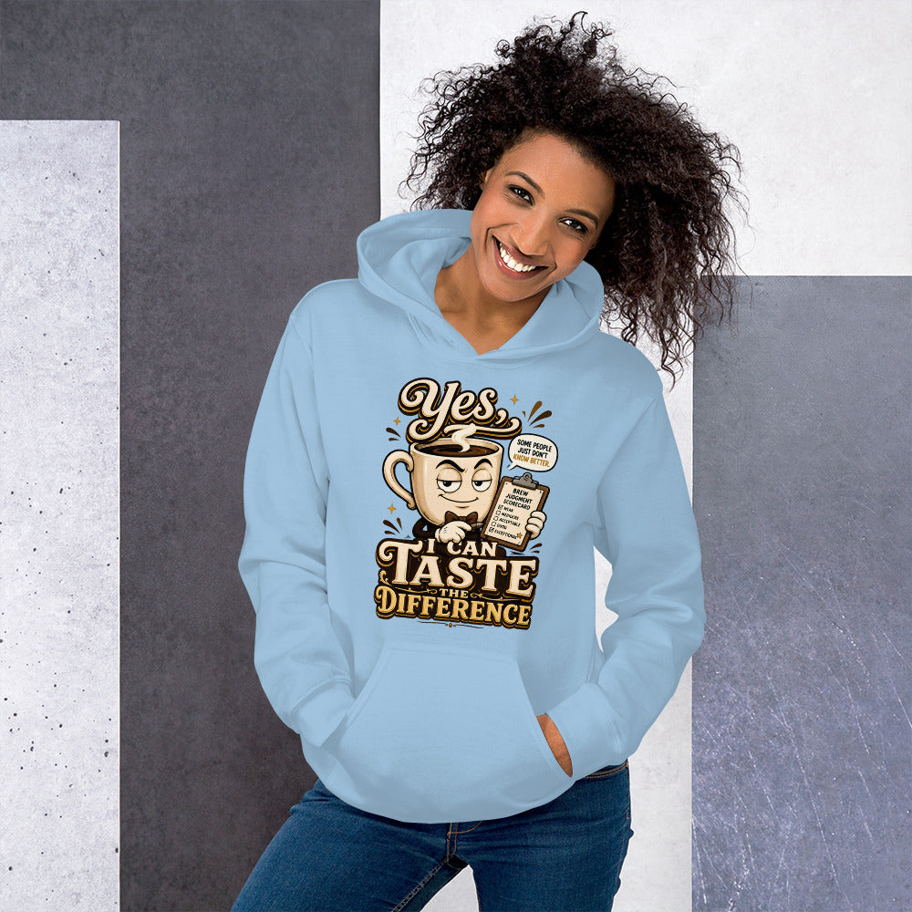Coffee Lovers Unisex Classic Hoodie - Yes, I Can Taste The Difference! by printfluence.net