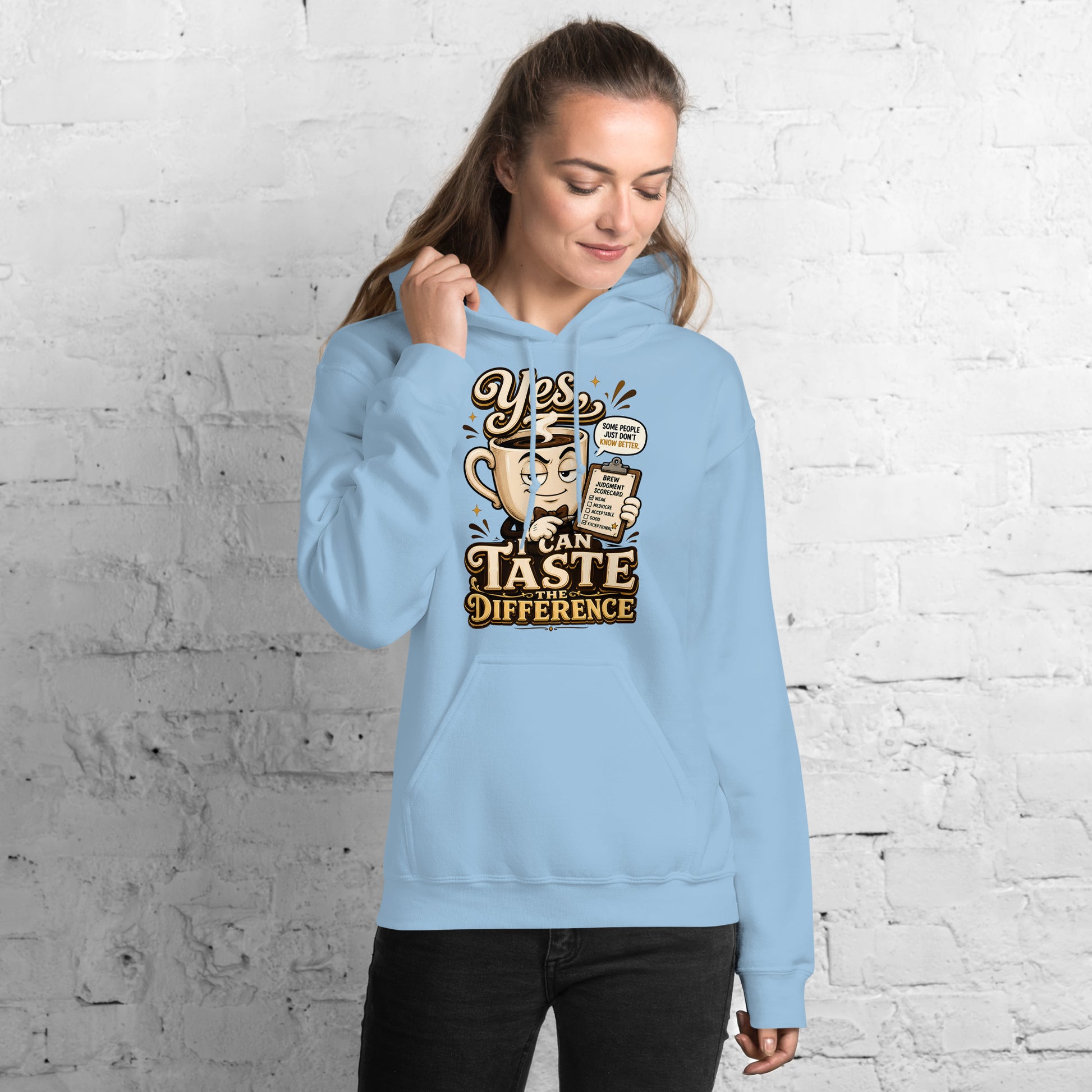 Coffee Lovers Unisex Classic Hoodie - Yes, I Can Taste The Difference! by printfluence.net