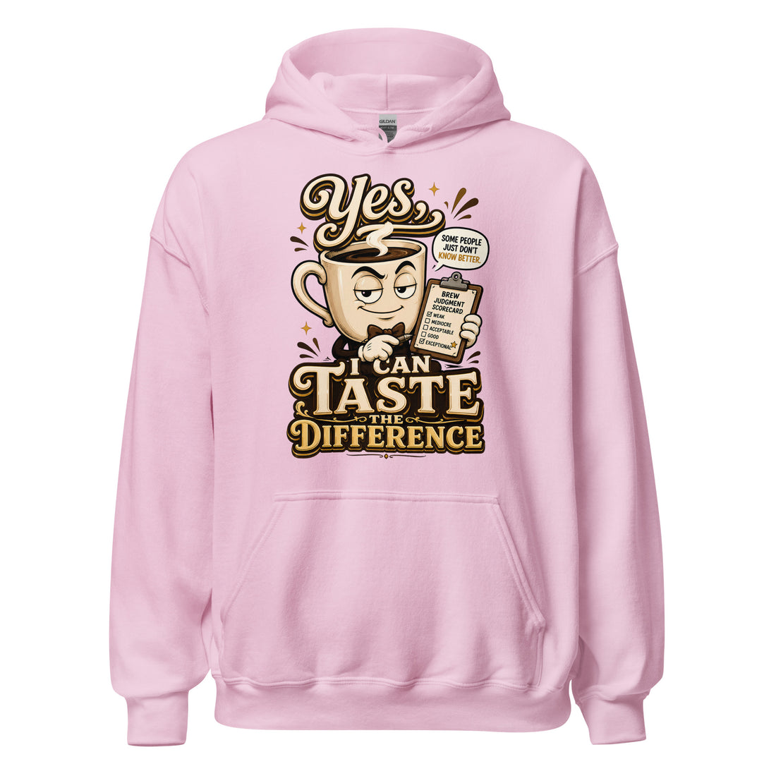 Coffee Lovers Unisex Classic Hoodie - Yes, I Can Taste The Difference! by printfluence.net