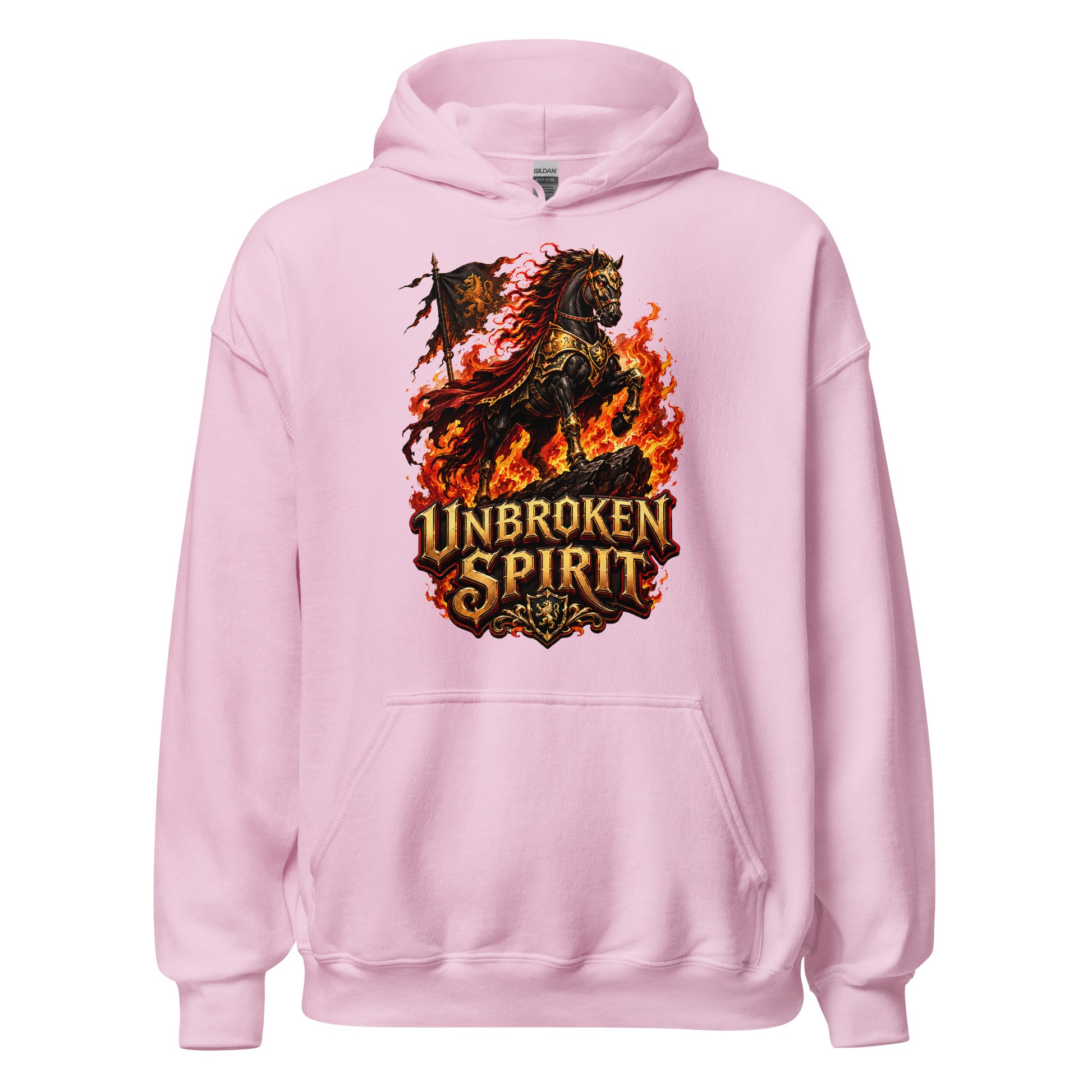 Unbroken Spirit Horse Heavyweight Unisex Hoodie – Ultimate Horse Lovers Edition by printfluence.net