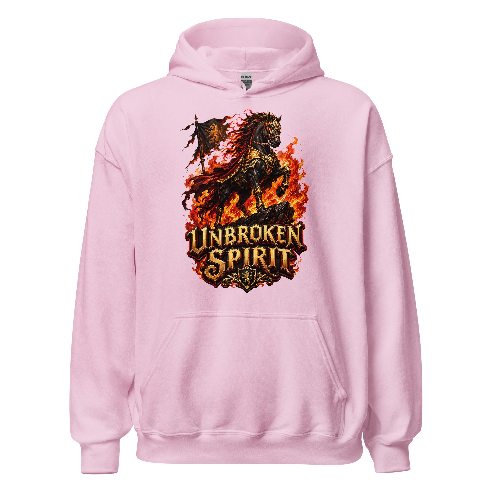 Unbroken Spirit Horse Heavyweight Unisex Hoodie – Ultimate Horse Lovers Edition by printfluence.net