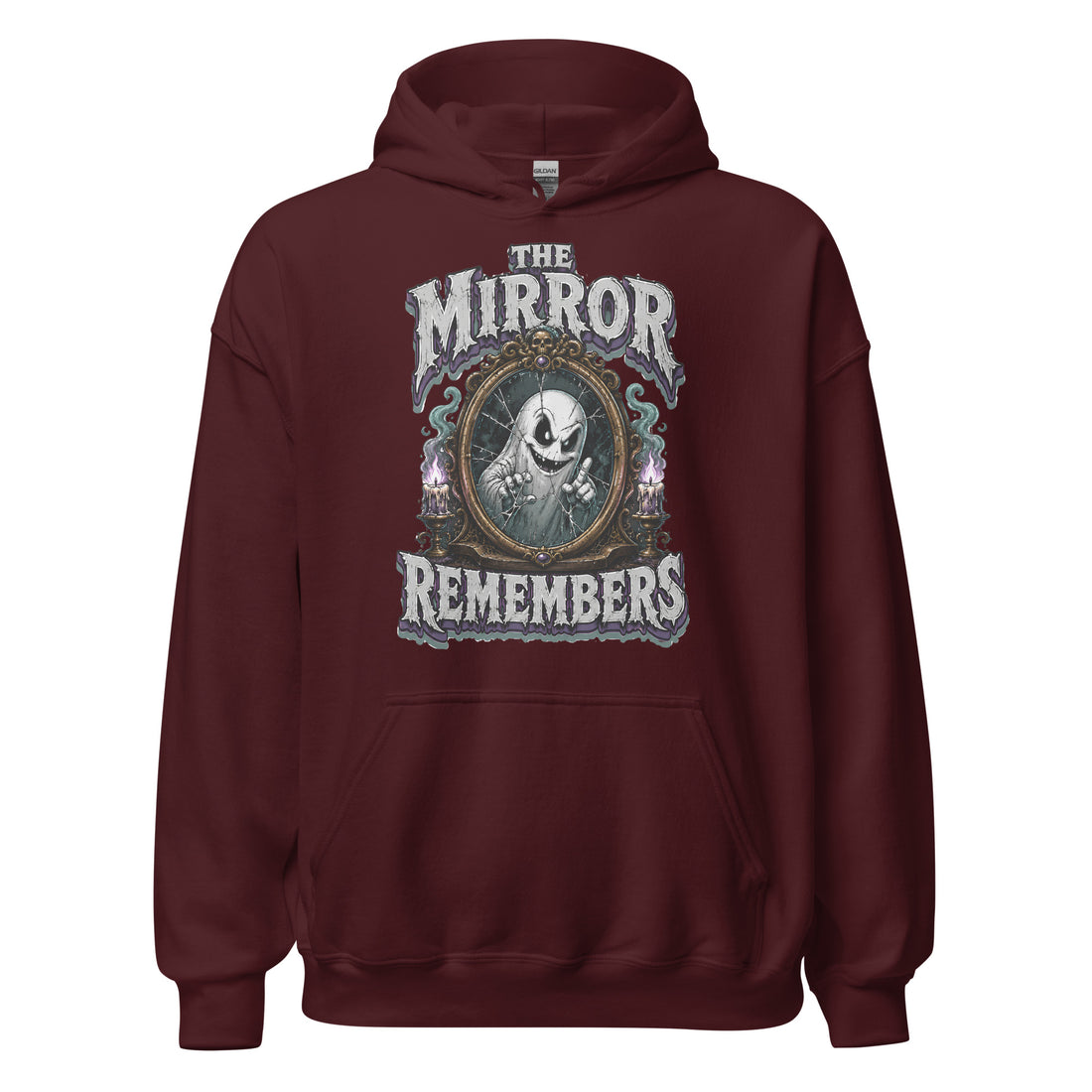 The Mirror Remembers Hoodie - Gothic Horror & Mystery Pullover by printfluence.net