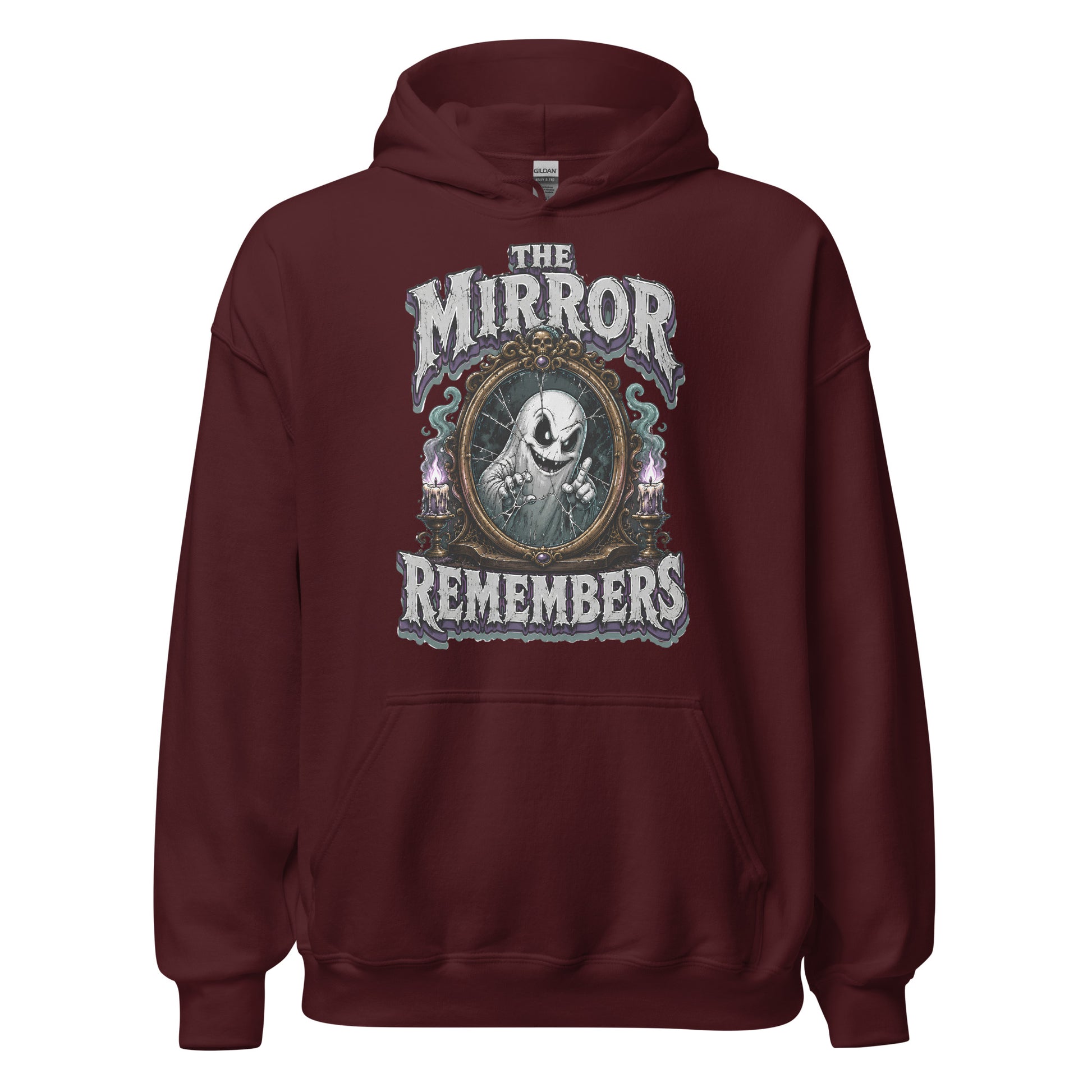 The Mirror Remembers Hoodie - Gothic Horror & Mystery Pullover by printfluence.net