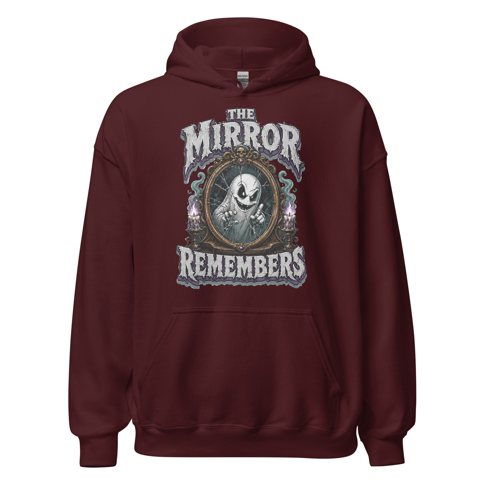 The Mirror Remembers Hoodie - Gothic Horror & Mystery Pullover by printfluence.net