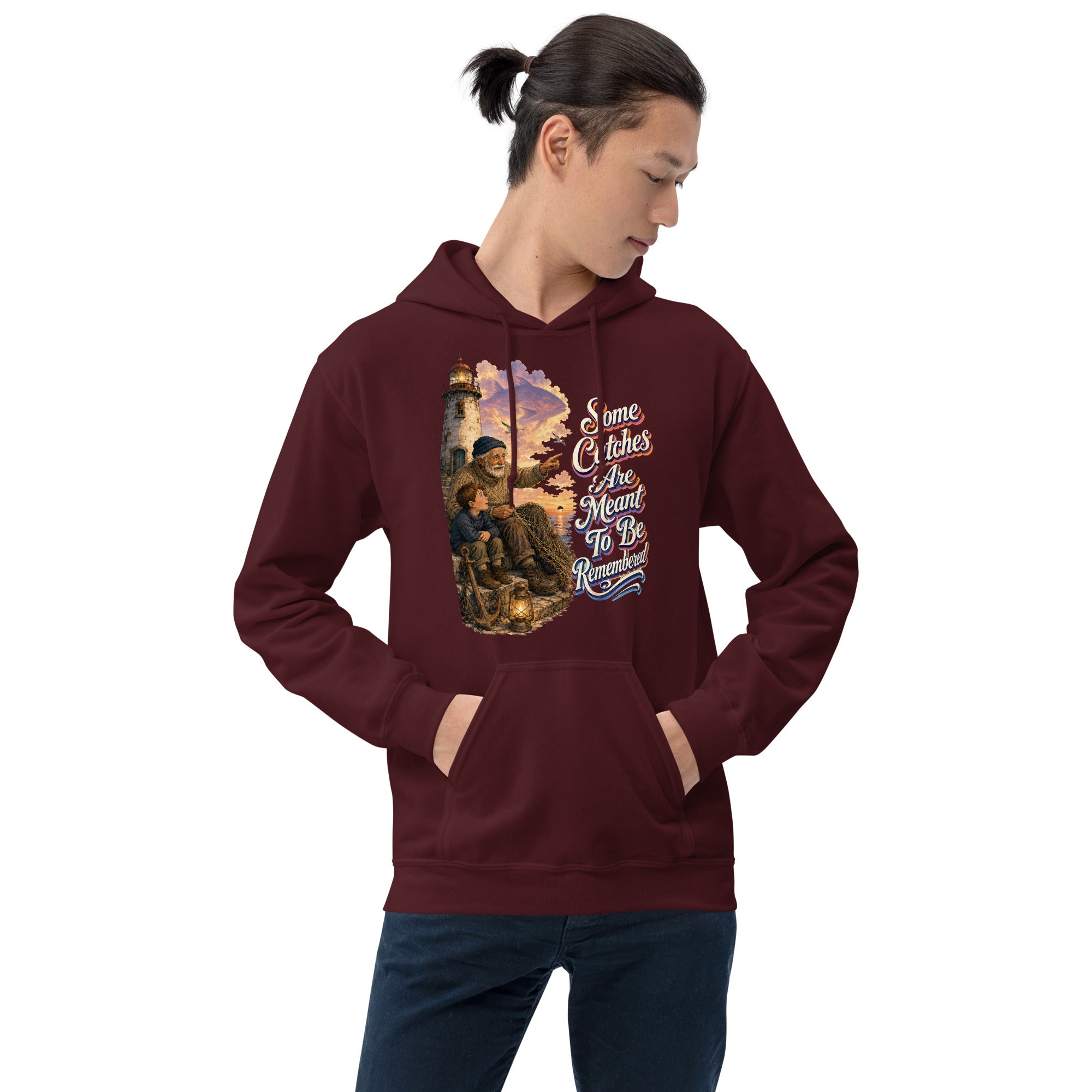 Fishing Lovers | Unisex Heavy Blend Hoodie — Some Catches Are Meant To Be Remembered by printfluence