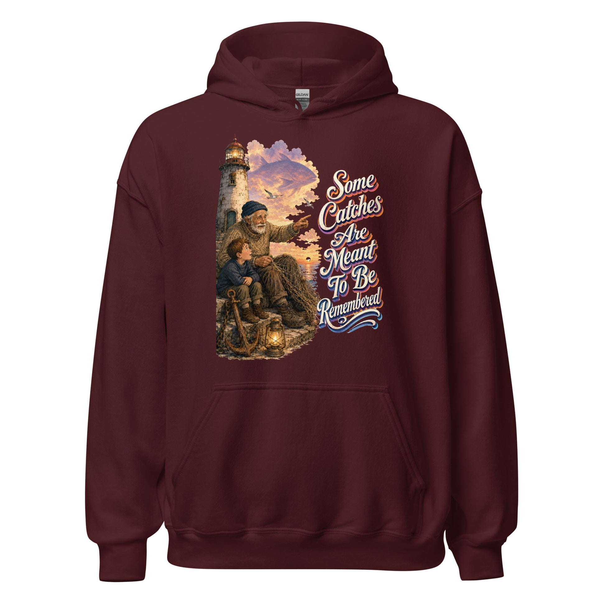 Fishing Lovers | Unisex Heavy Blend Hoodie — Some Catches Are Meant To Be Remembered by printfluence