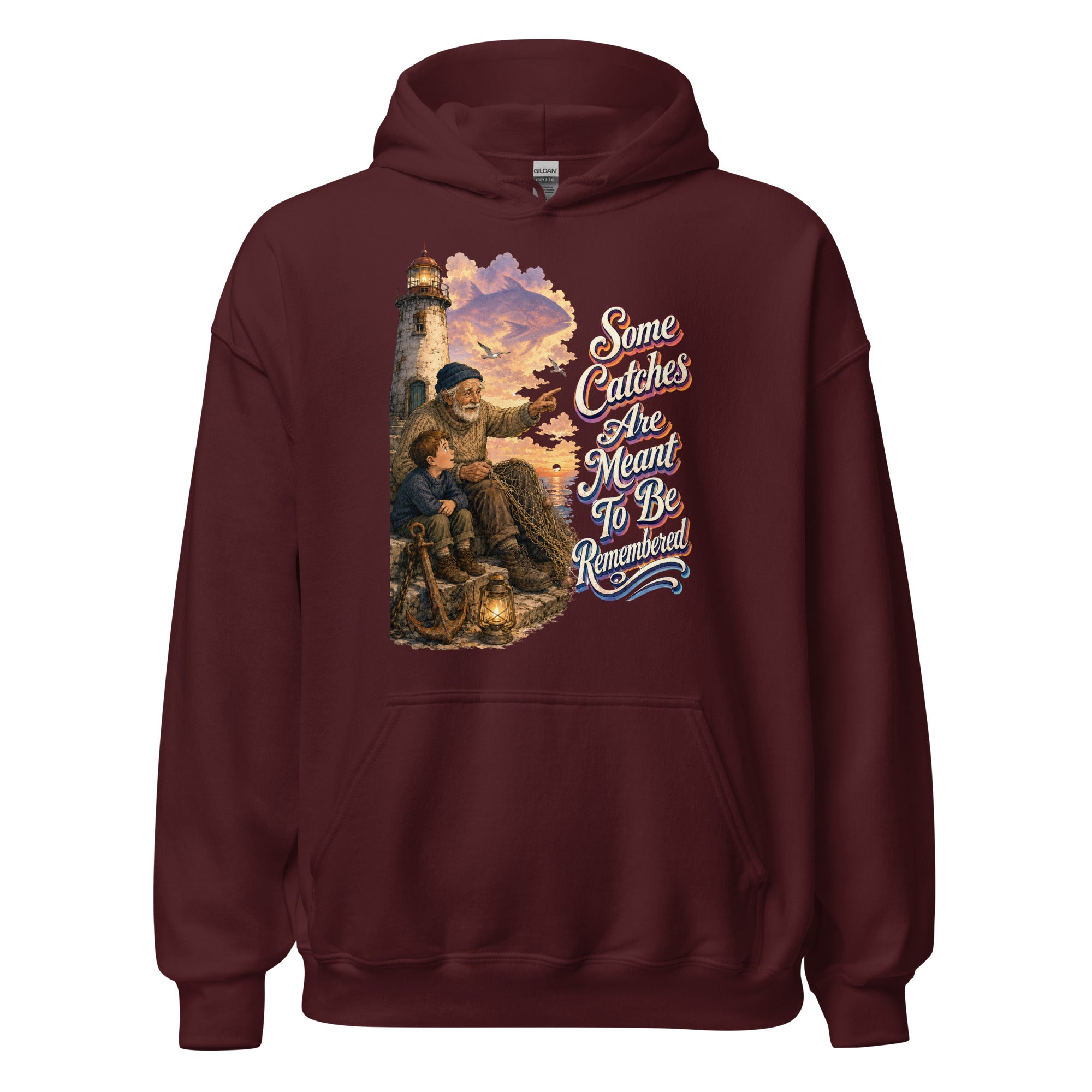 Fishing Lovers | Unisex Heavy Blend Hoodie — Some Catches Are Meant To Be Remembered by printfluence