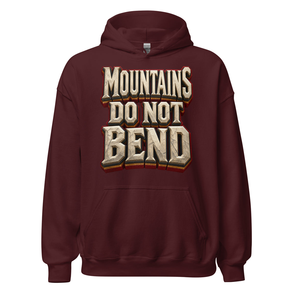 Inspirational Quotes Lovers | Unisex Heavy Blend Hoodie — MOUNTAINS DO NOT BEND by printfluence