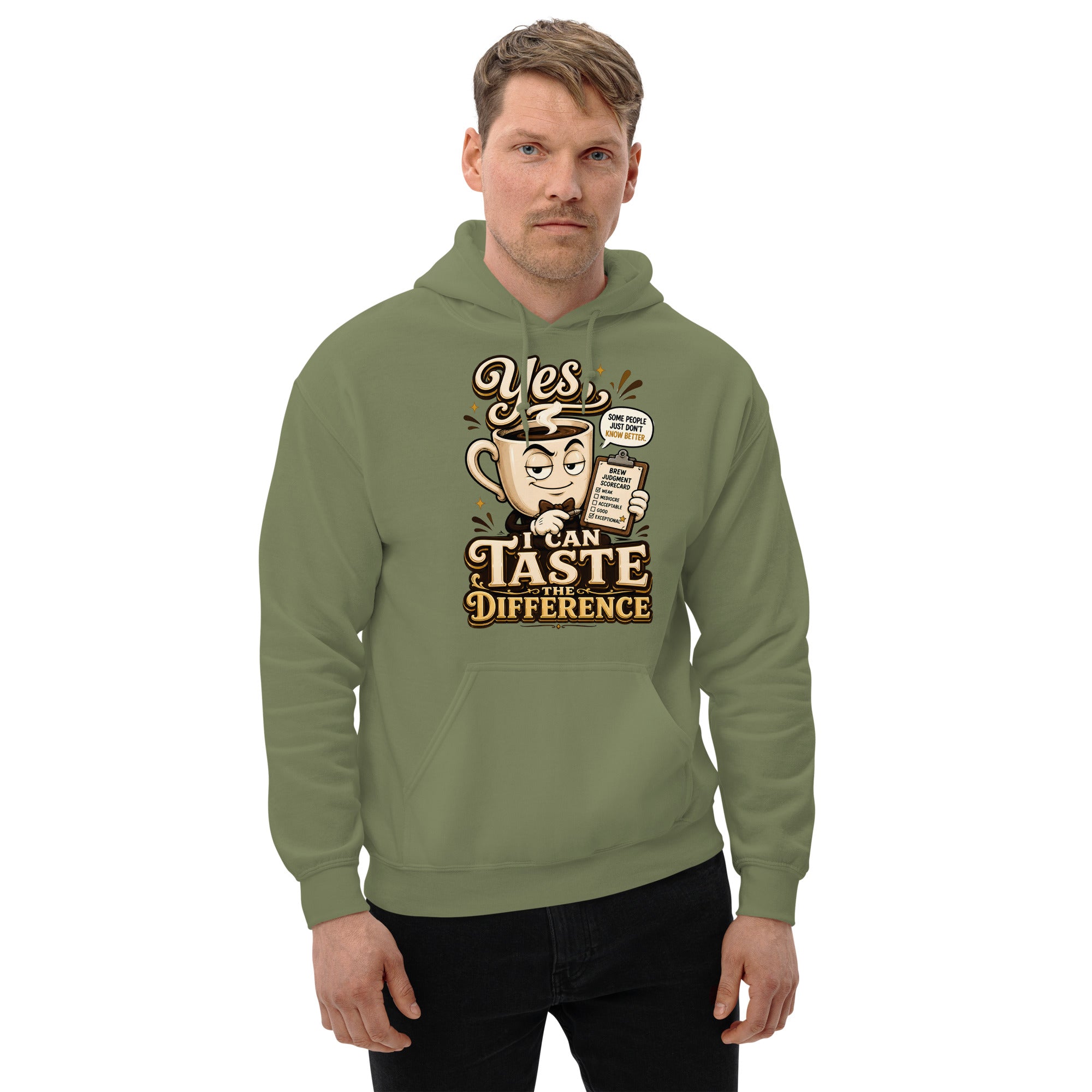 Coffee Lovers Unisex Classic Hoodie - Yes, I Can Taste The Difference! by printfluence.net
