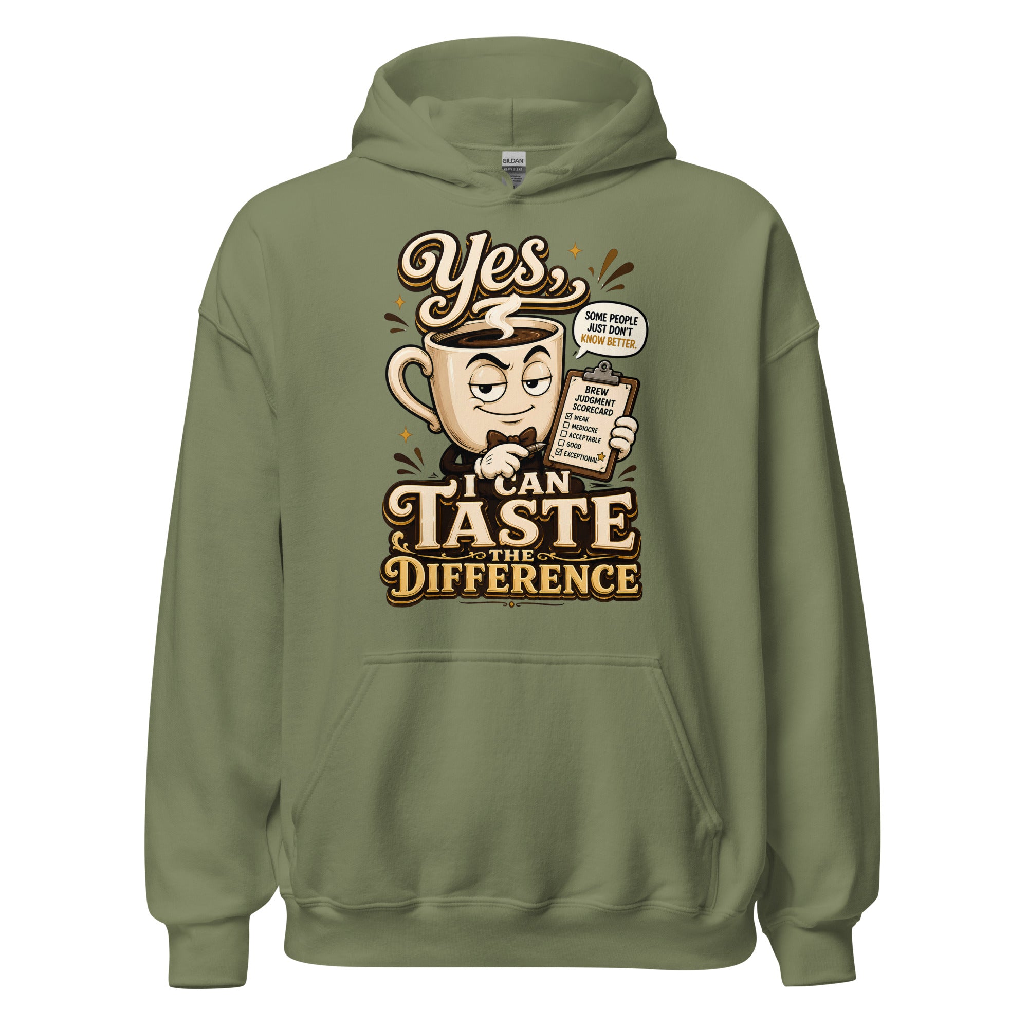 Coffee Lovers Unisex Classic Hoodie - Yes, I Can Taste The Difference! by printfluence.net