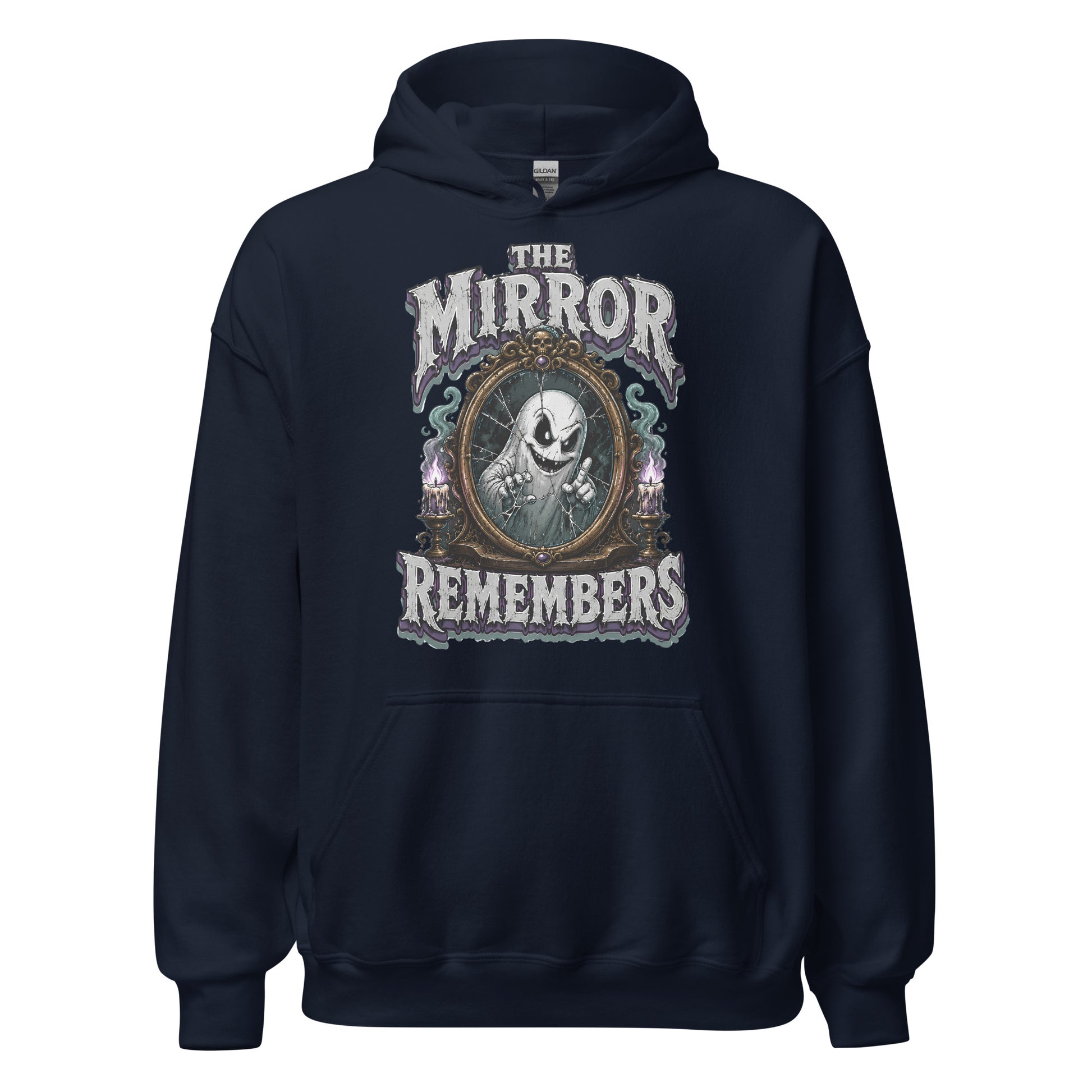 The Mirror Remembers Hoodie - Gothic Horror & Mystery Pullover by printfluence.net