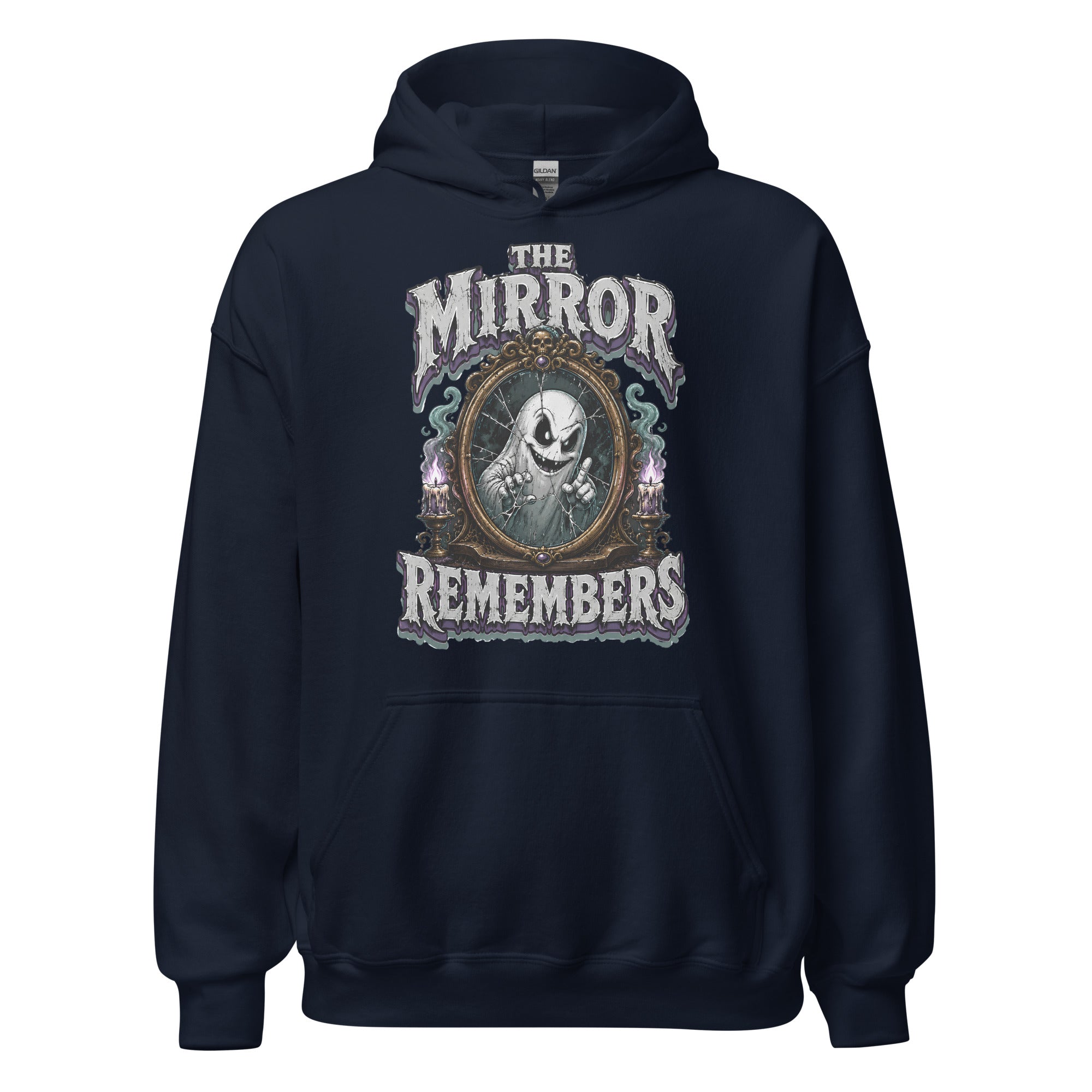 The Mirror Remembers Hoodie - Gothic Horror & Mystery Pullover by printfluence.net