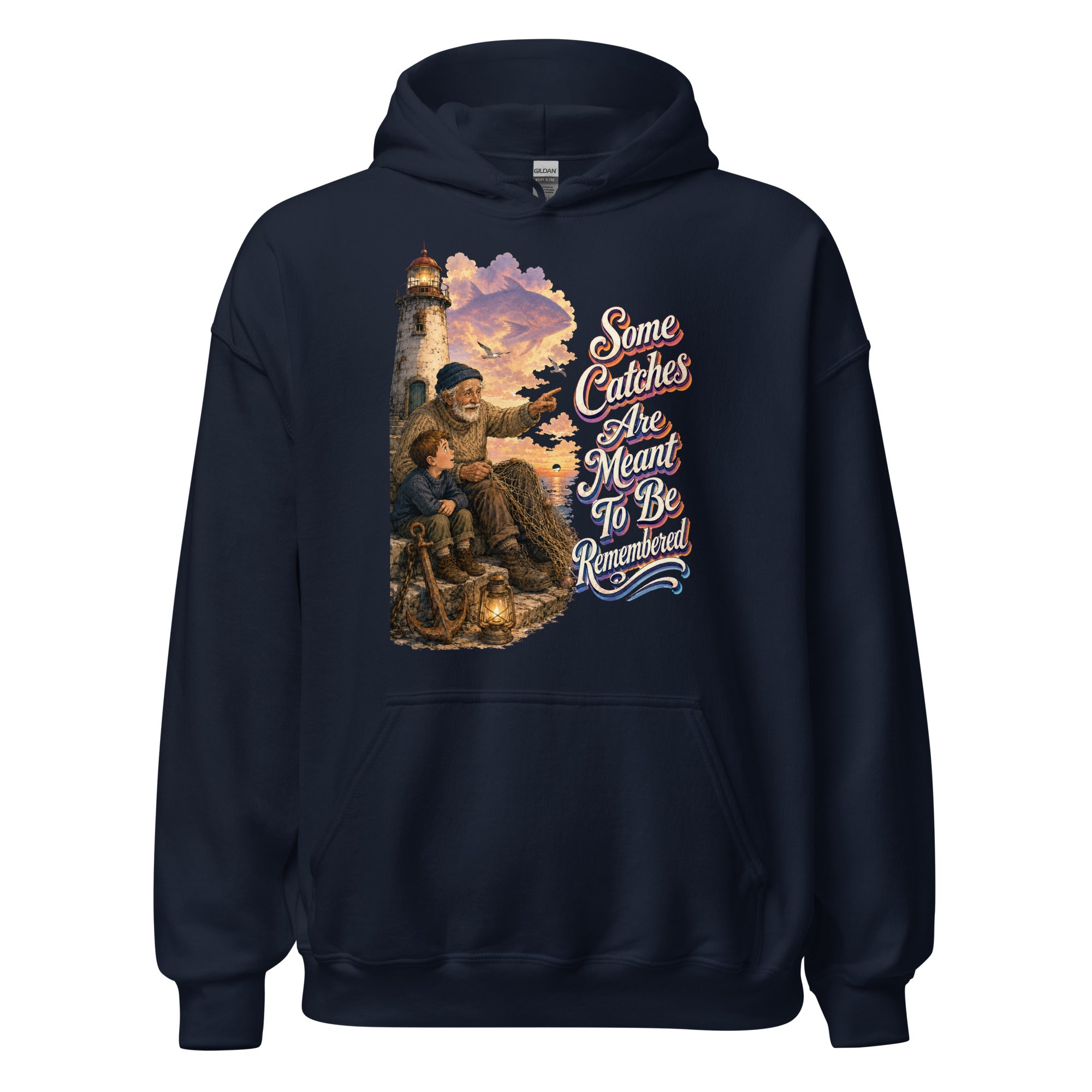 Fishing Lovers | Unisex Heavy Blend Hoodie — Some Catches Are Meant To Be Remembered by printfluence