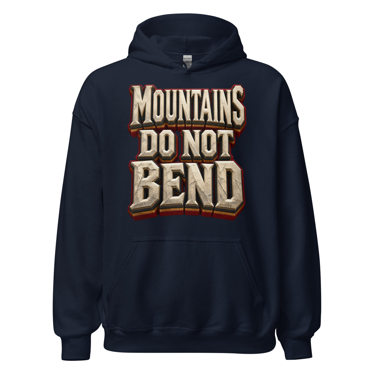 Inspirational Quotes Lovers | Unisex Heavy Blend Hoodie — MOUNTAINS DO NOT BEND by printfluence