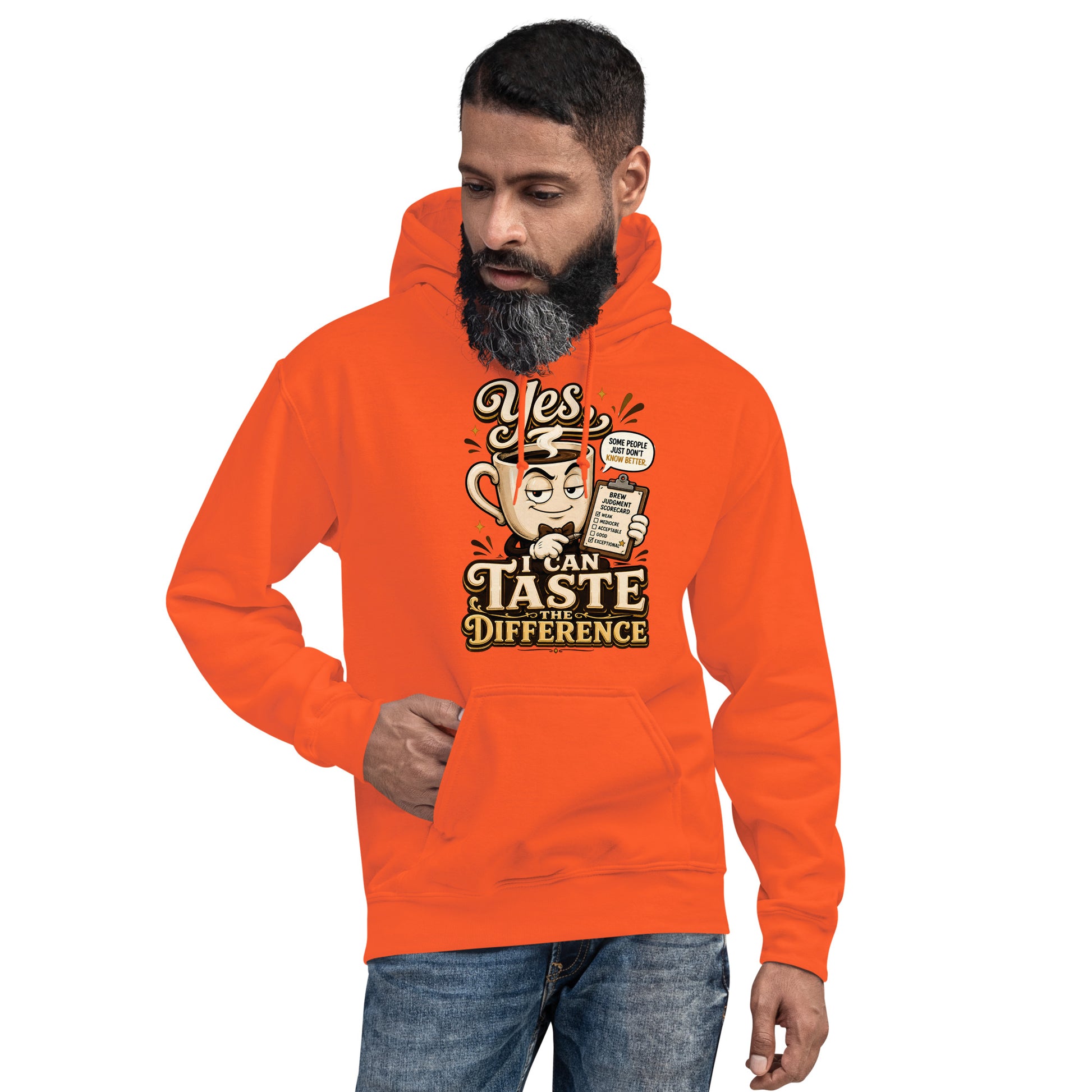 Coffee Lovers Unisex Classic Hoodie - Yes, I Can Taste The Difference! by printfluence.net