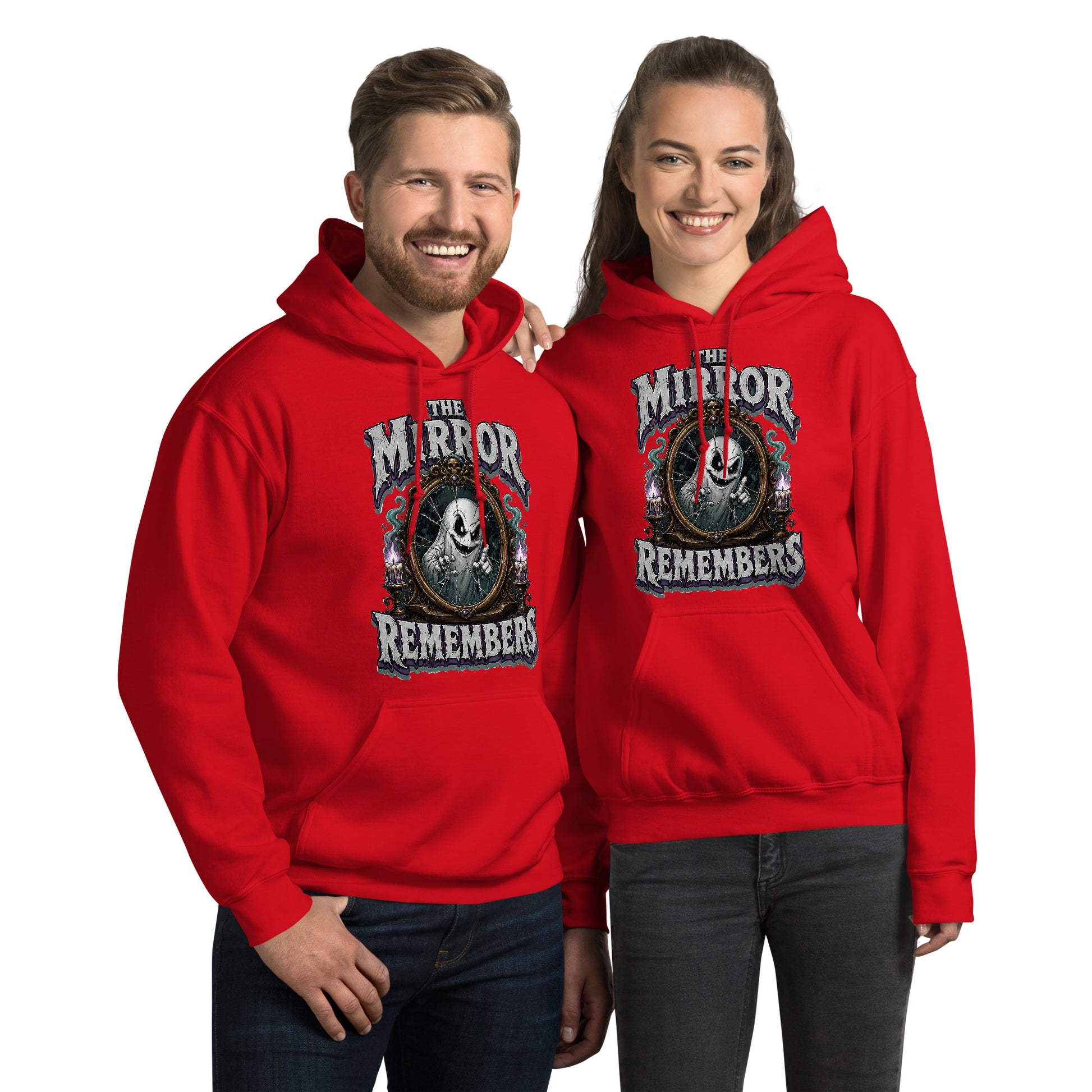 The Mirror Remembers Hoodie - Gothic Horror & Mystery Pullover by printfluence.net