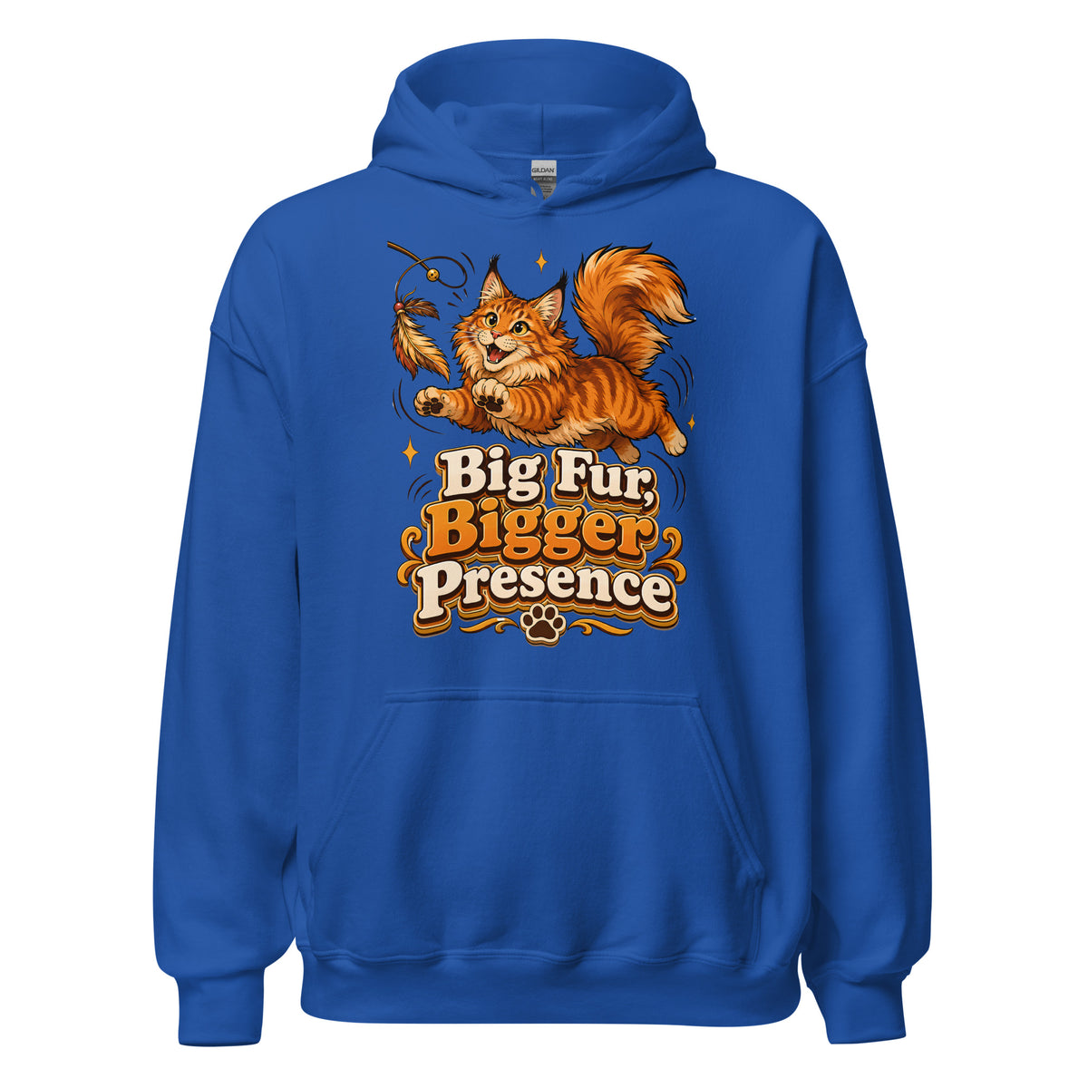 Big Fur Bigger Presence Cat Lovers Unisex Hoodie by printfluence.net