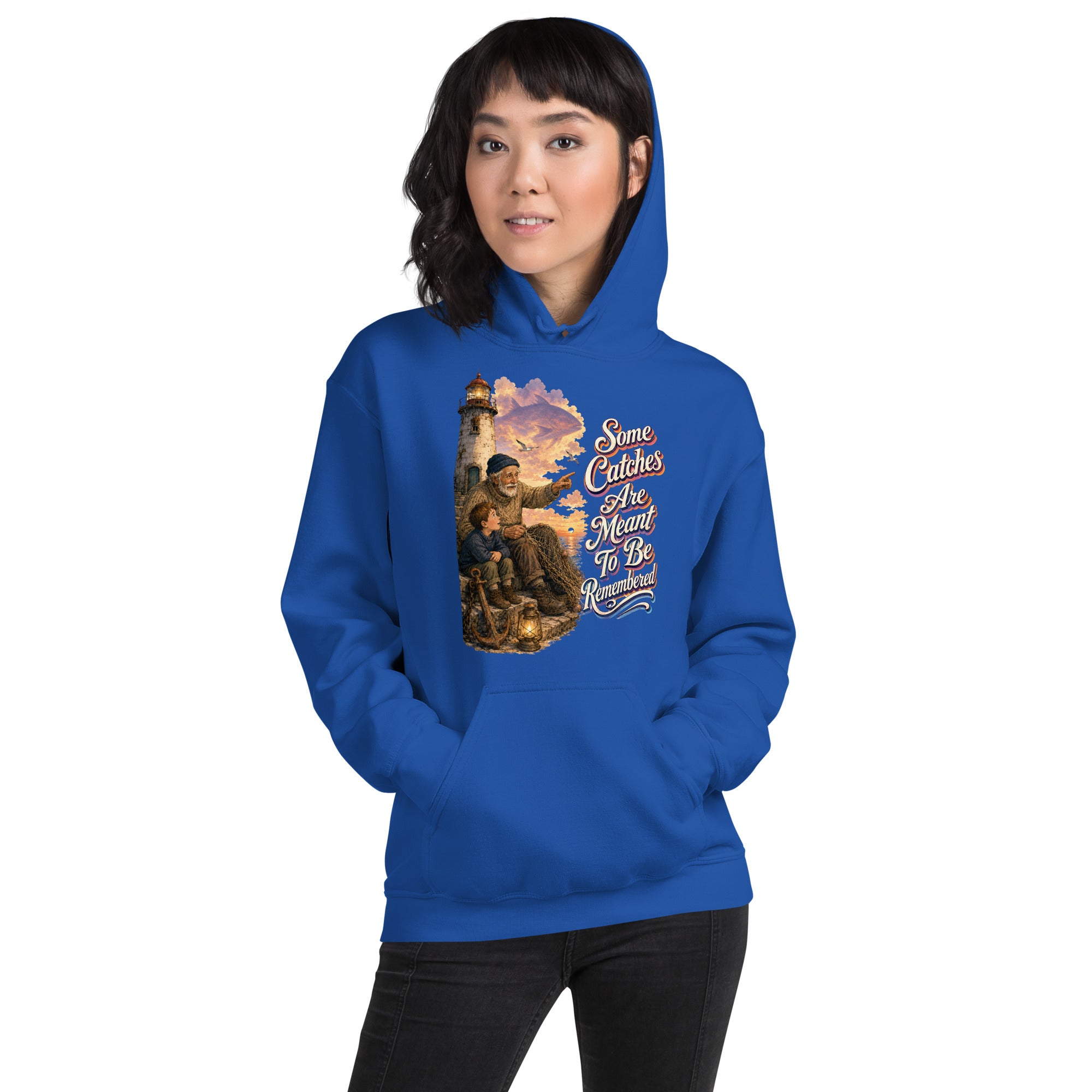 Fishing Lovers | Unisex Heavy Blend Hoodie — Some Catches Are Meant To Be Remembered by printfluence