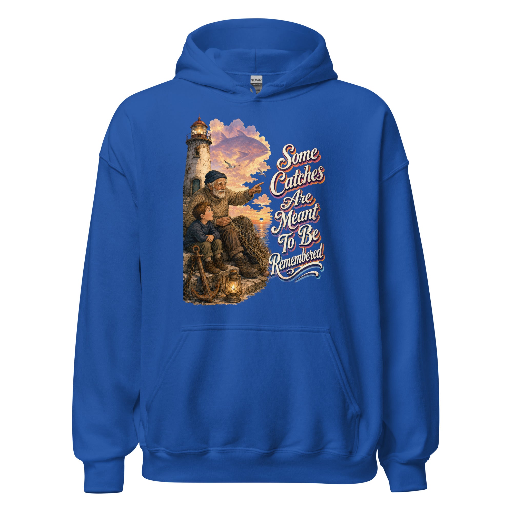 Fishing Lovers | Unisex Heavy Blend Hoodie — Some Catches Are Meant To Be Remembered by printfluence