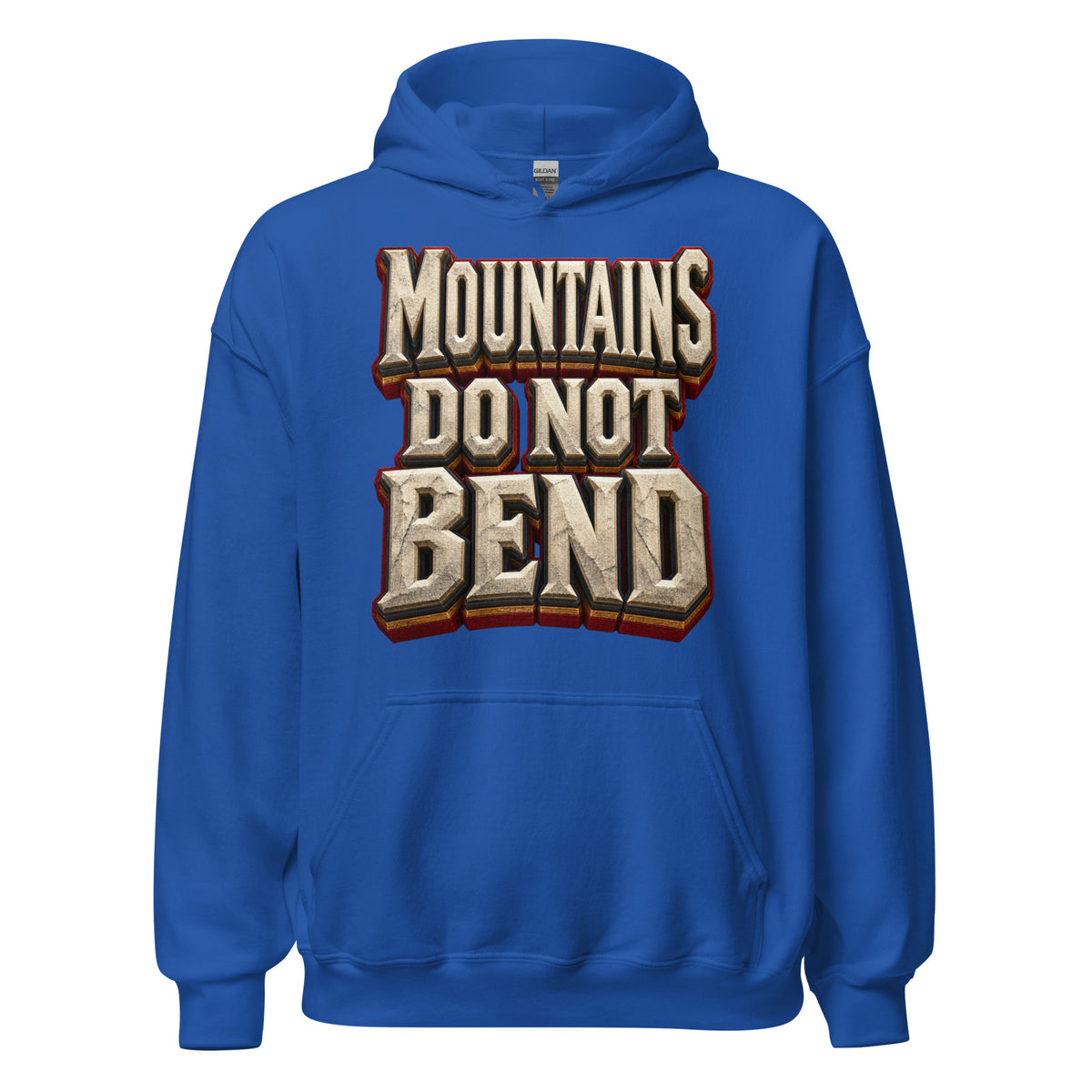 Inspirational Quotes Lovers | Unisex Heavy Blend Hoodie — MOUNTAINS DO NOT BEND by printfluence